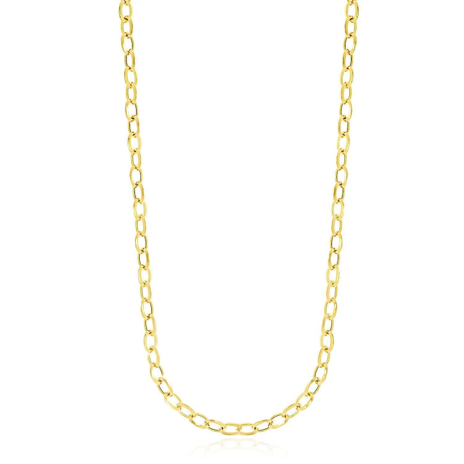 14k Yellow Gold Cable Chain Style Polished Necklace by Bids.com