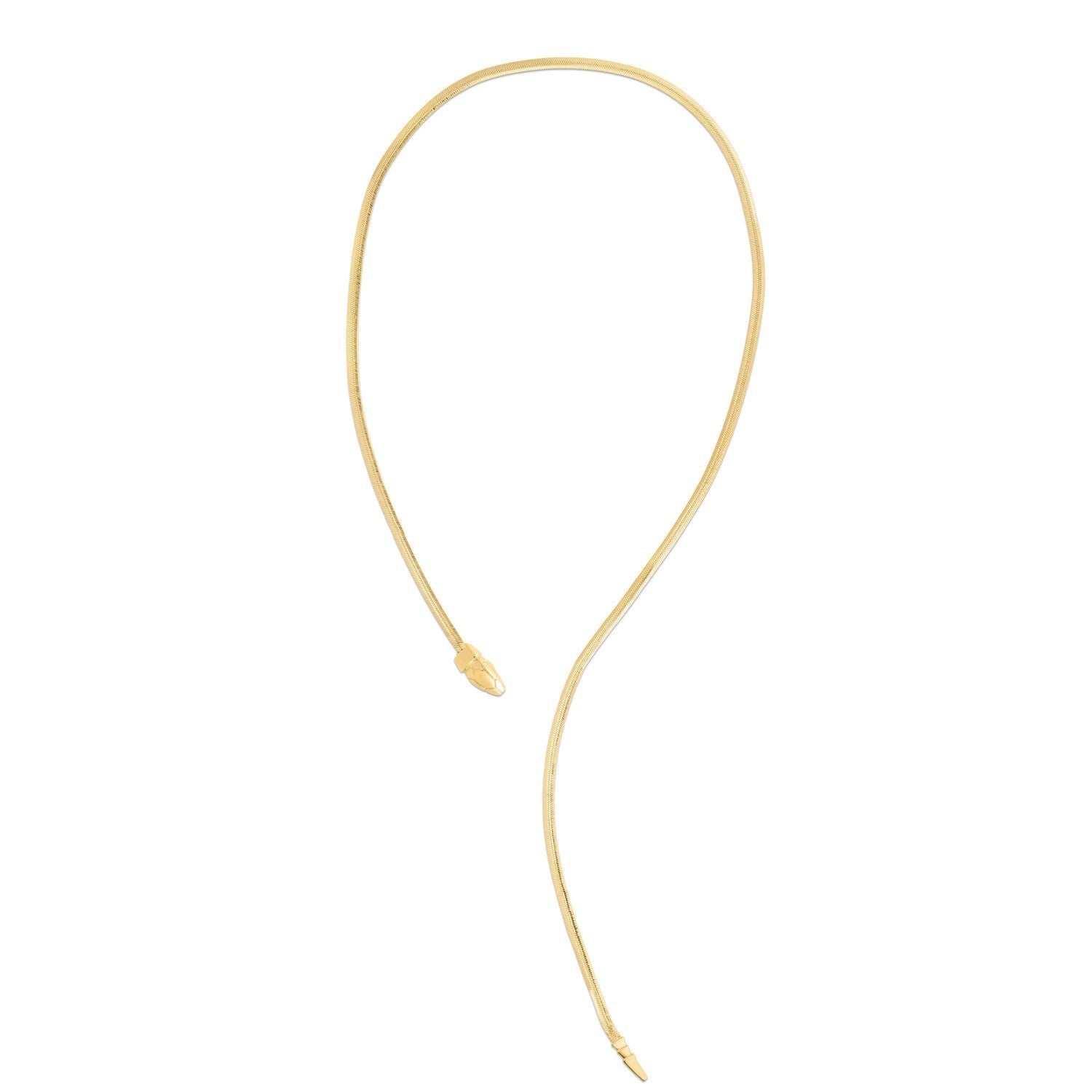 14k Yellow Gold Serpent Necklace DestGlow