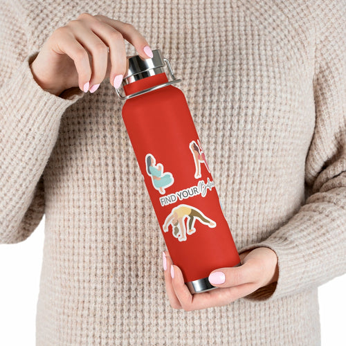 Yoga Poses Find Your Balance Insulated Bottle - 22oz Stainless Steel Vacuum Flask