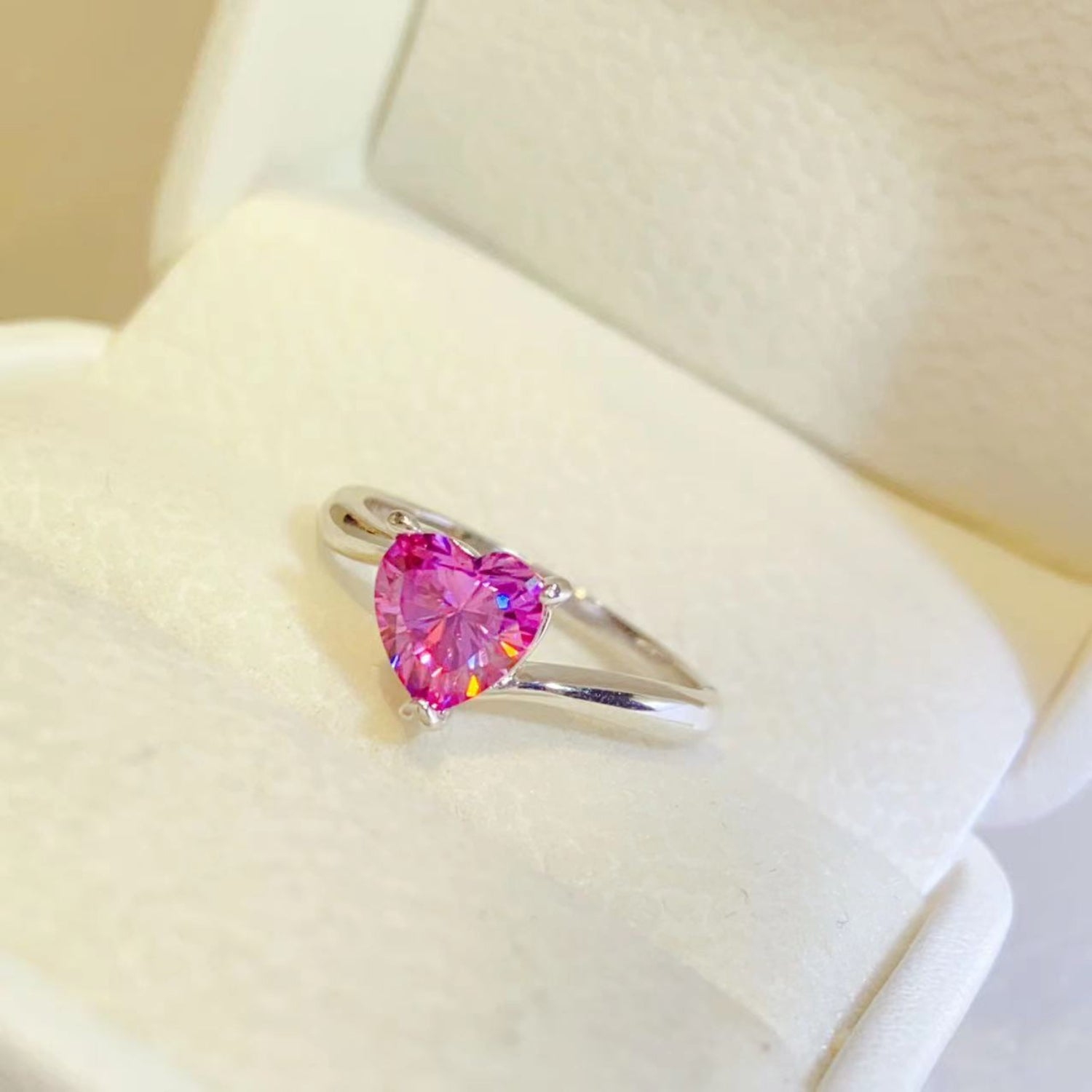 1 Carat Pink Sparkala™ Pure Sterling Silver Ring - DestGlow