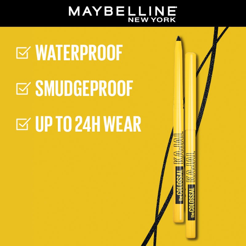 Maybelline New York Colossal Kajal,Black, 0.35g DestGlow