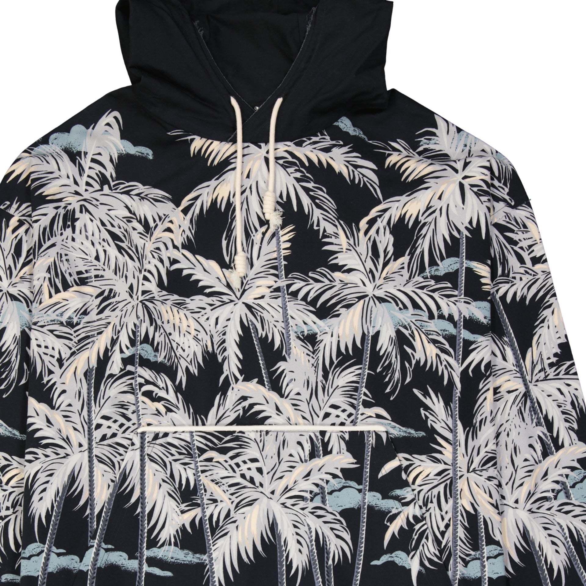 Palm Angels Hooded Printed Shirt Men DestGlow
