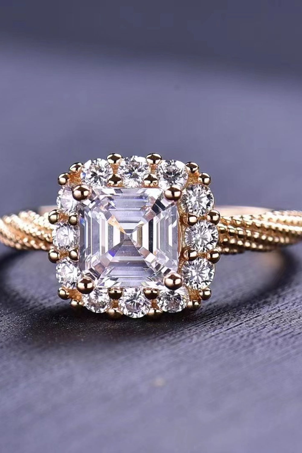 1 Carat Sparkala™ Twisted Ring (18k Rose Gold Over Pure Sterling Silver) by Sparkala