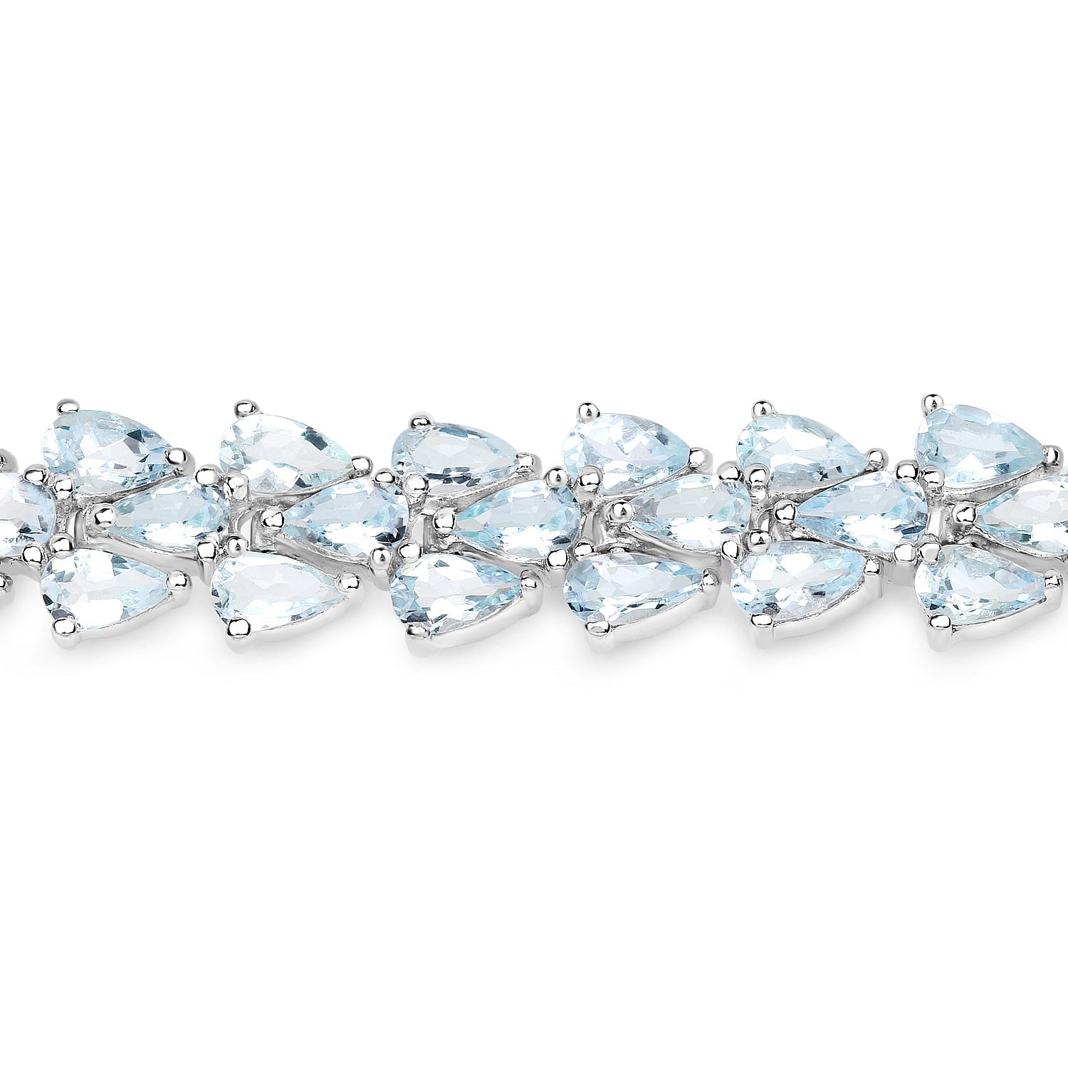 14.11 Carat Genuine Aquamarine .925 Sterling Silver Bracelet by Bids.com