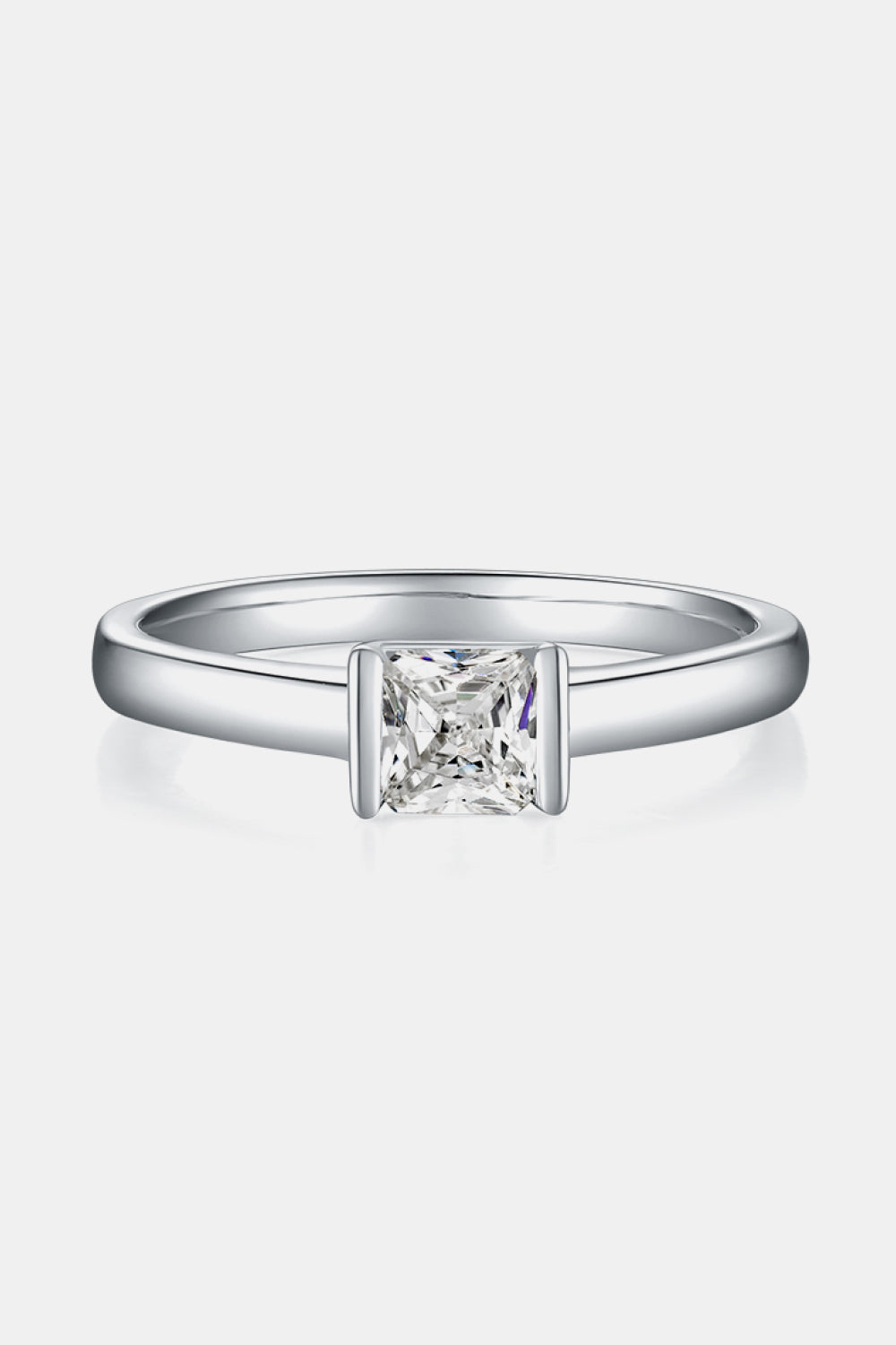 Brilliant Round Cut Sparkala™ Platinum Over Pure Sterling Silver Solitaire Ring by Sparkala