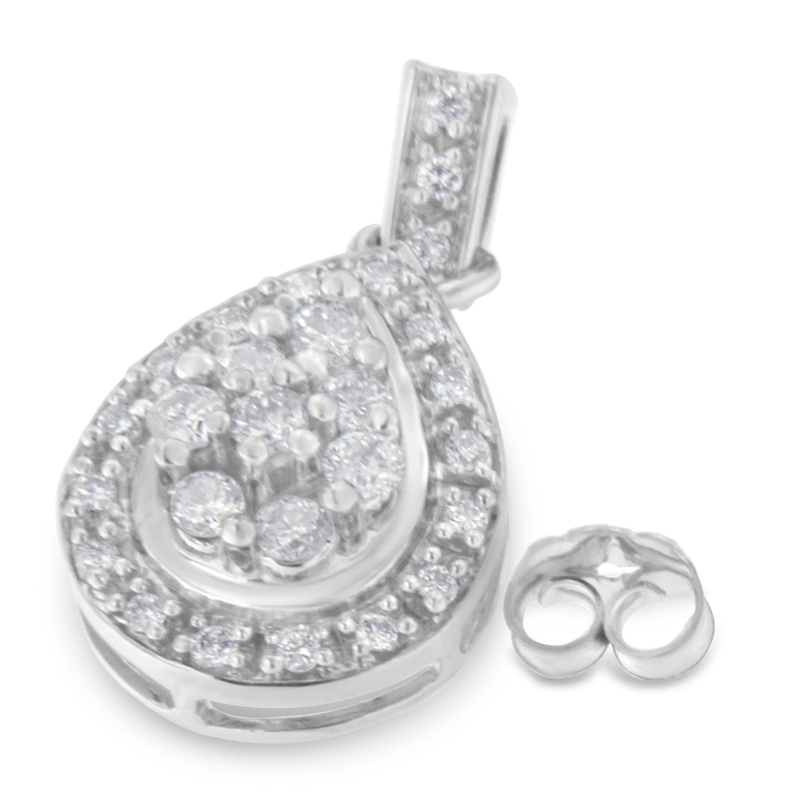10k White Gold Round Cut Diamond Earrings (0.75 cttw, H-I Color, I1-I2 Clarity) by Bids.com