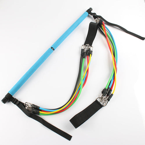 Pilates Bar Kit with Resistance Bands - Portable Home Gym Workout Equipment