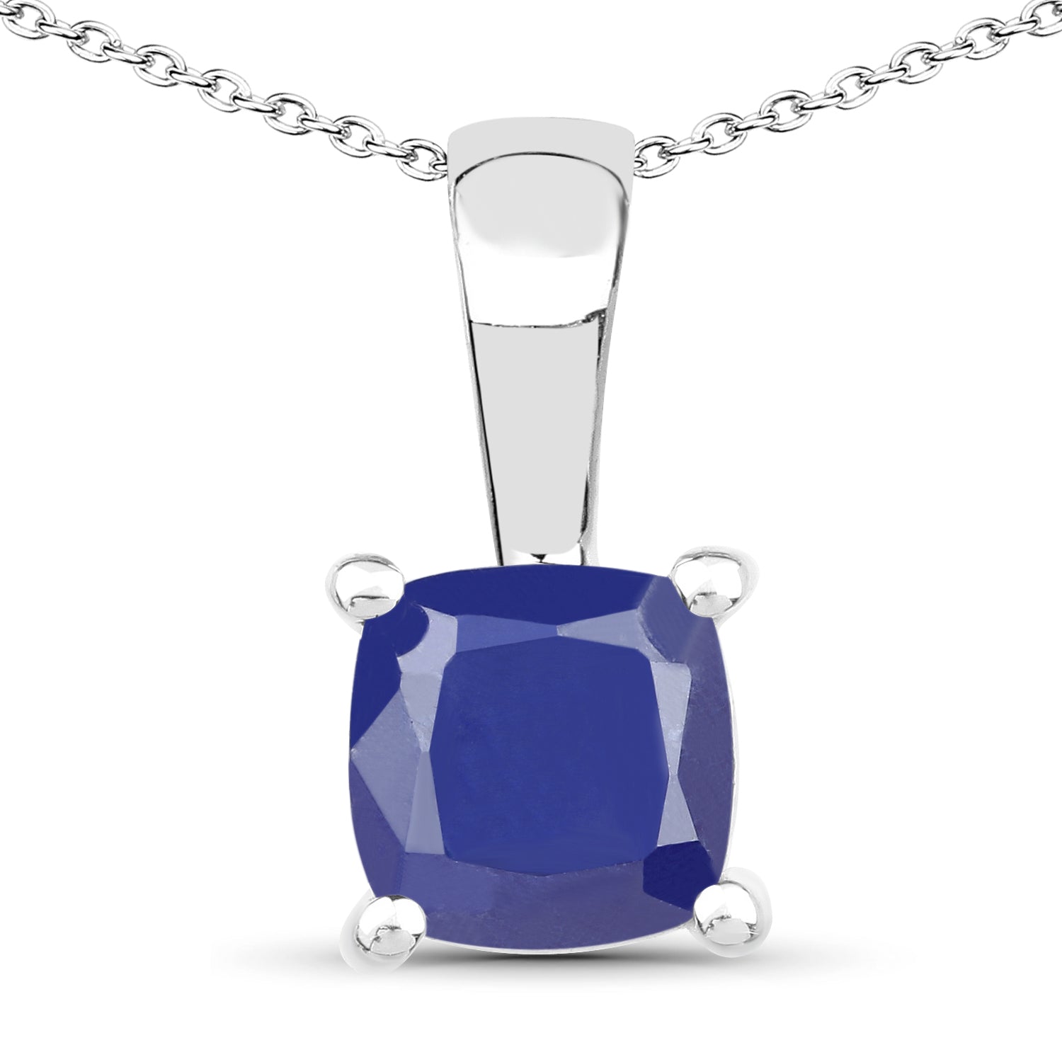 1.80 Carat Genuine Emerald, Glass Filled Ruby & Glass Filled Sapphire .925 Sterling Silver Pendant by Bids.com