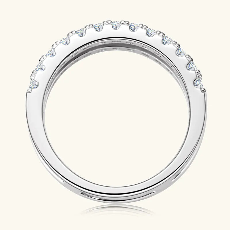 925 Sterling Silver Sparkala™ Double Layered Ring by Sparkala