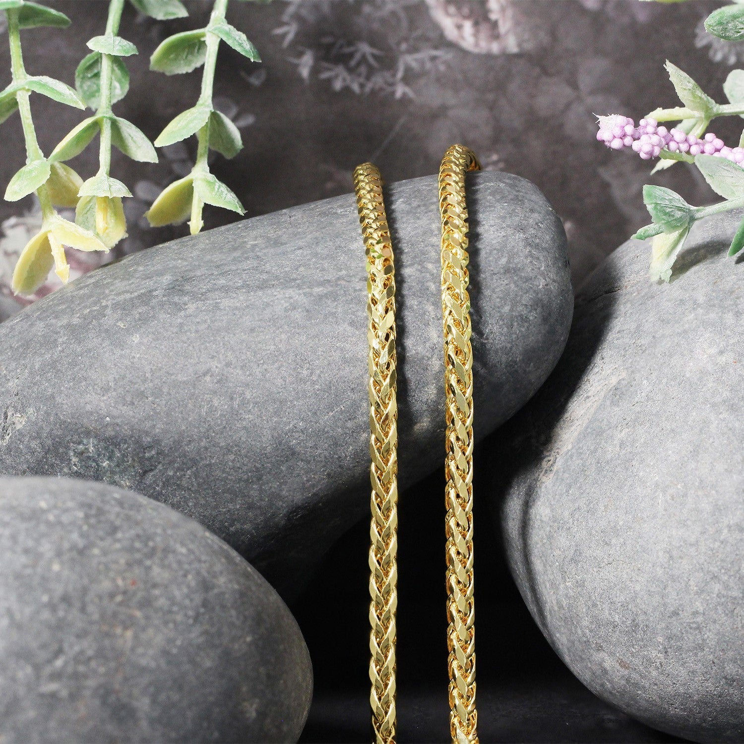 3.15mm 14k Yellow Gold Diamond Cut Round Franco Chain by Bids.com