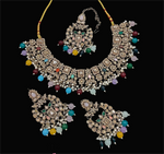 Joban Fashion Multi Stone Work Necklace Set