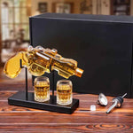 Classic Revolver Whiskey Decanter Set