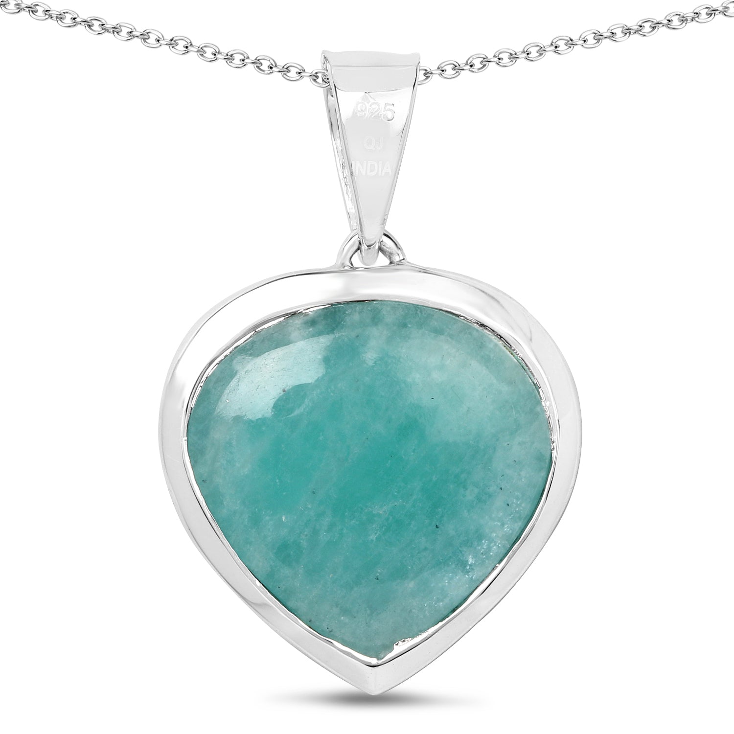 9.79 Carat Genuine Amazonite & Tanzanite .925 Sterling Silver Pendant by Bids.com