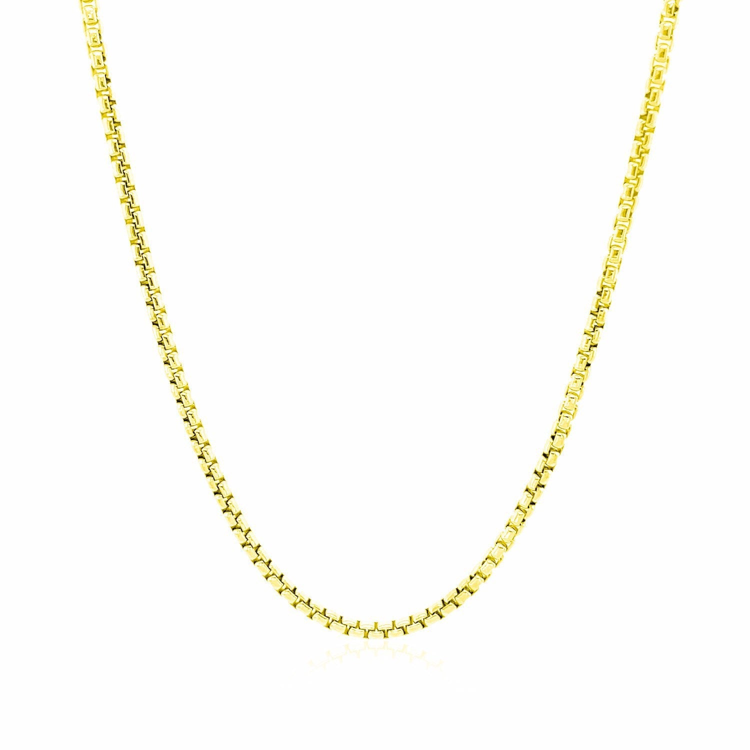 14k Yellow Gold Round Box Chain 1.7mm by Bids.com