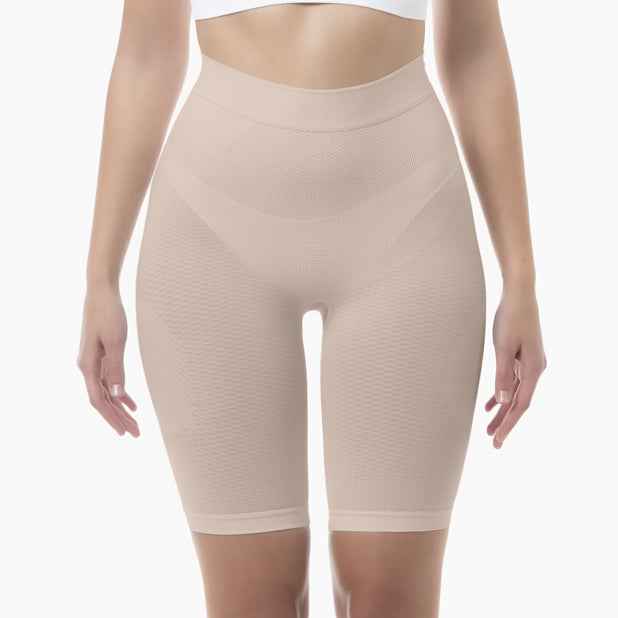 Buttlifting shapewear shorts with anti-cellulite control