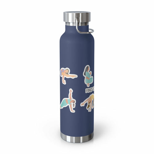 Yoga Poses Find Your Balance Insulated Bottle - 22oz Stainless Steel Vacuum Flask
