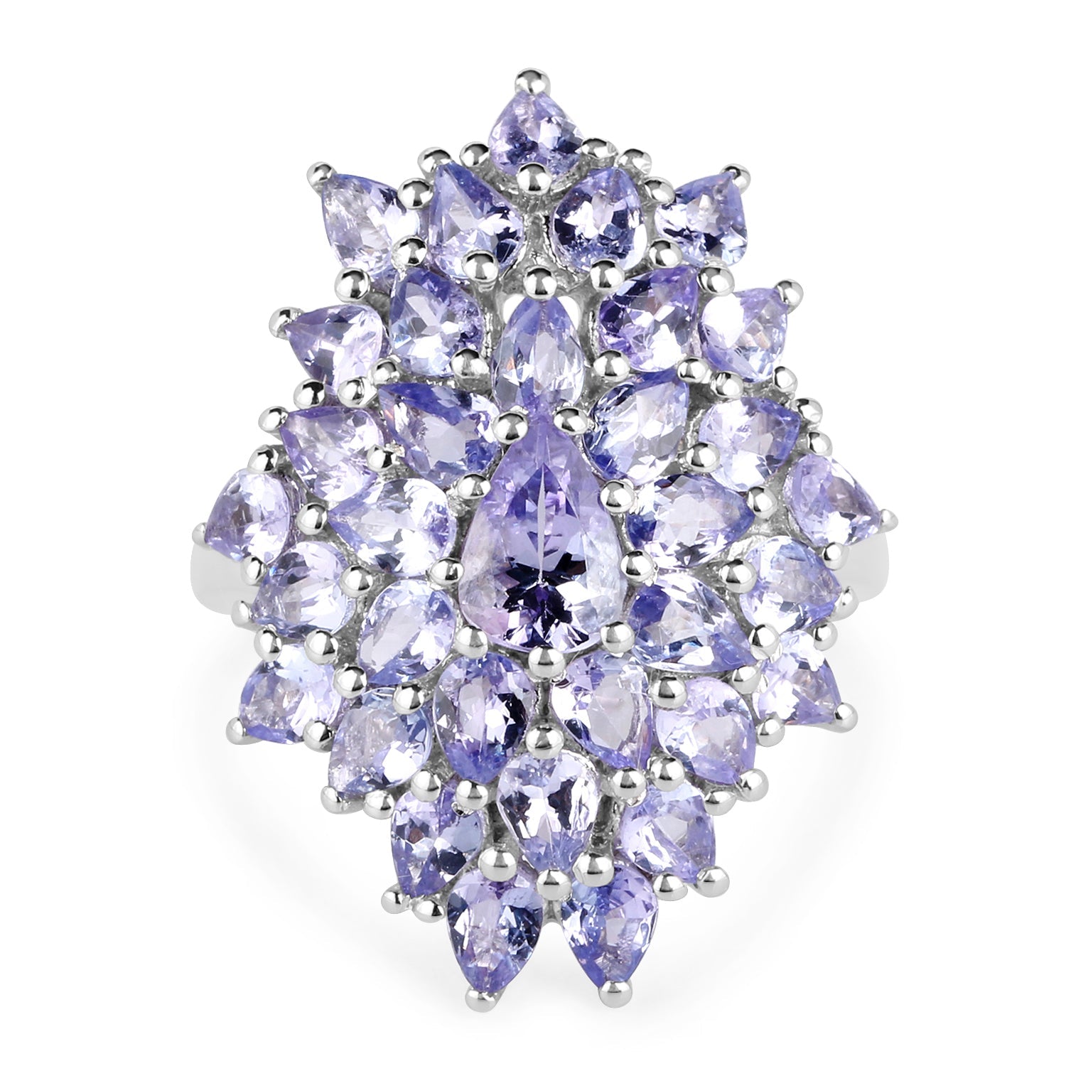 5.27 Carat Genuine Tanzanite .925 Sterling Silver Ring by Bids.com