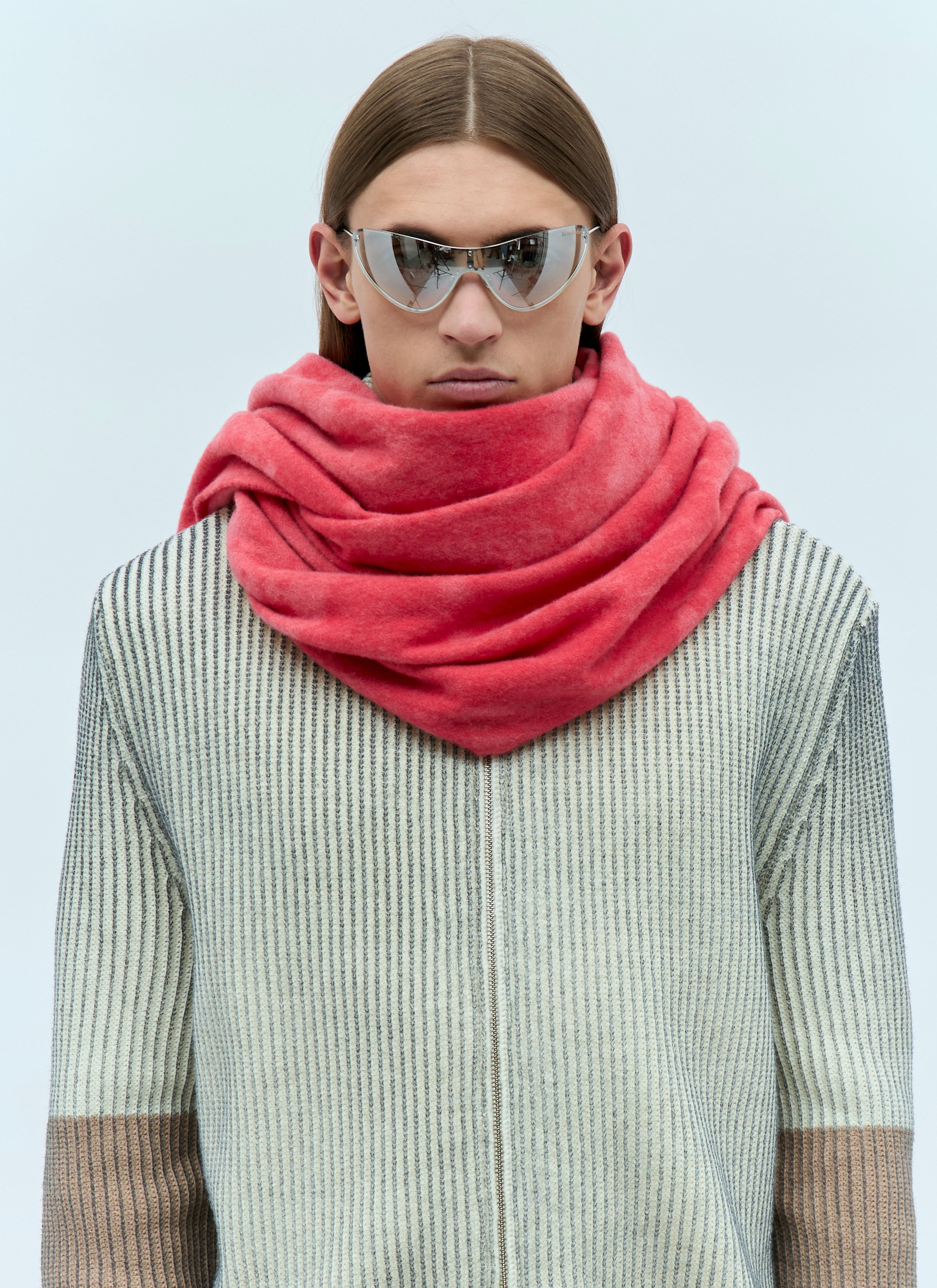 Acne Studios Men Narrow Tie-Dye Wool Scarf by Luosophy