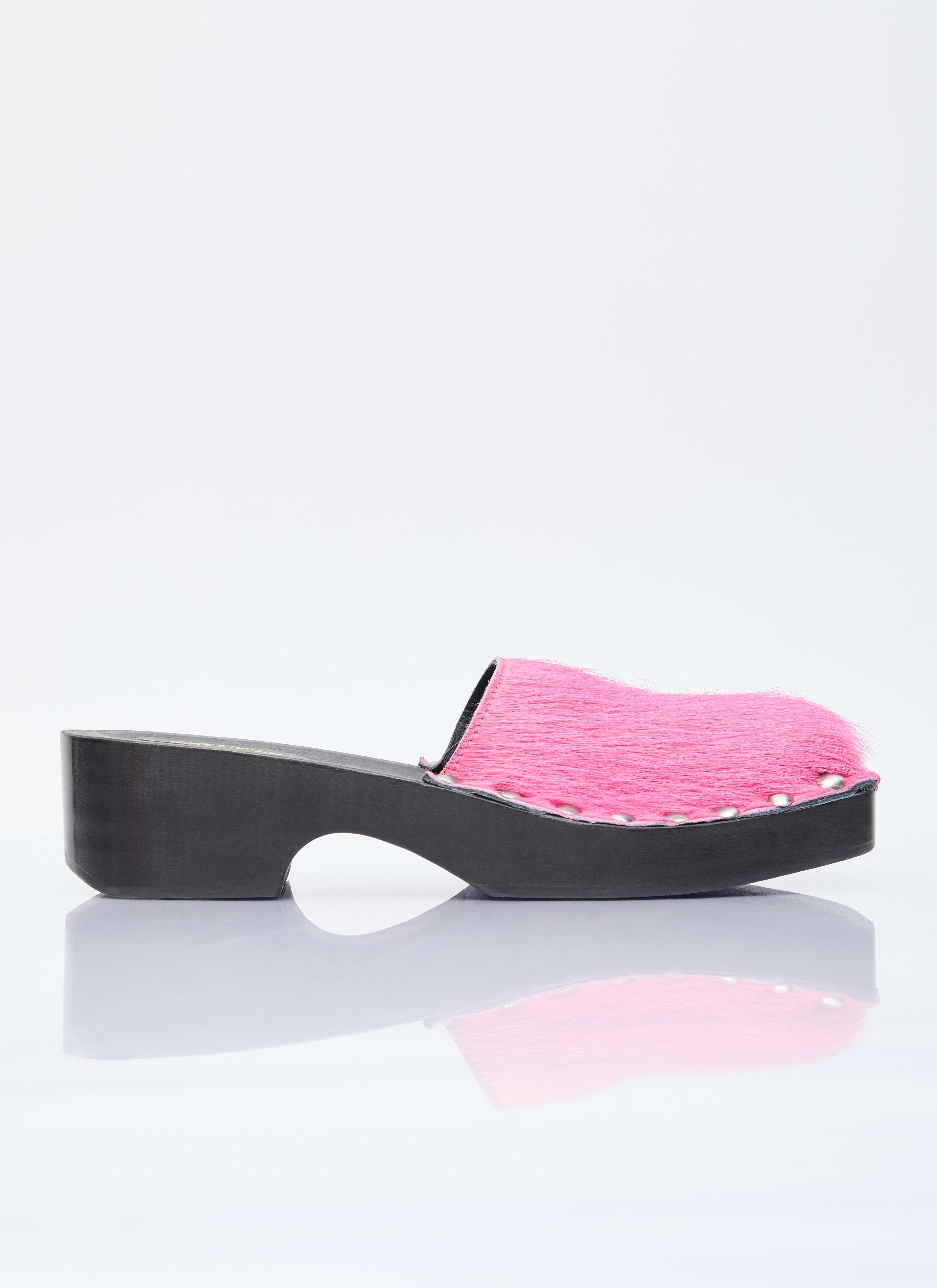 Acne Studios Women Hairy Wood Clogs DestGlow