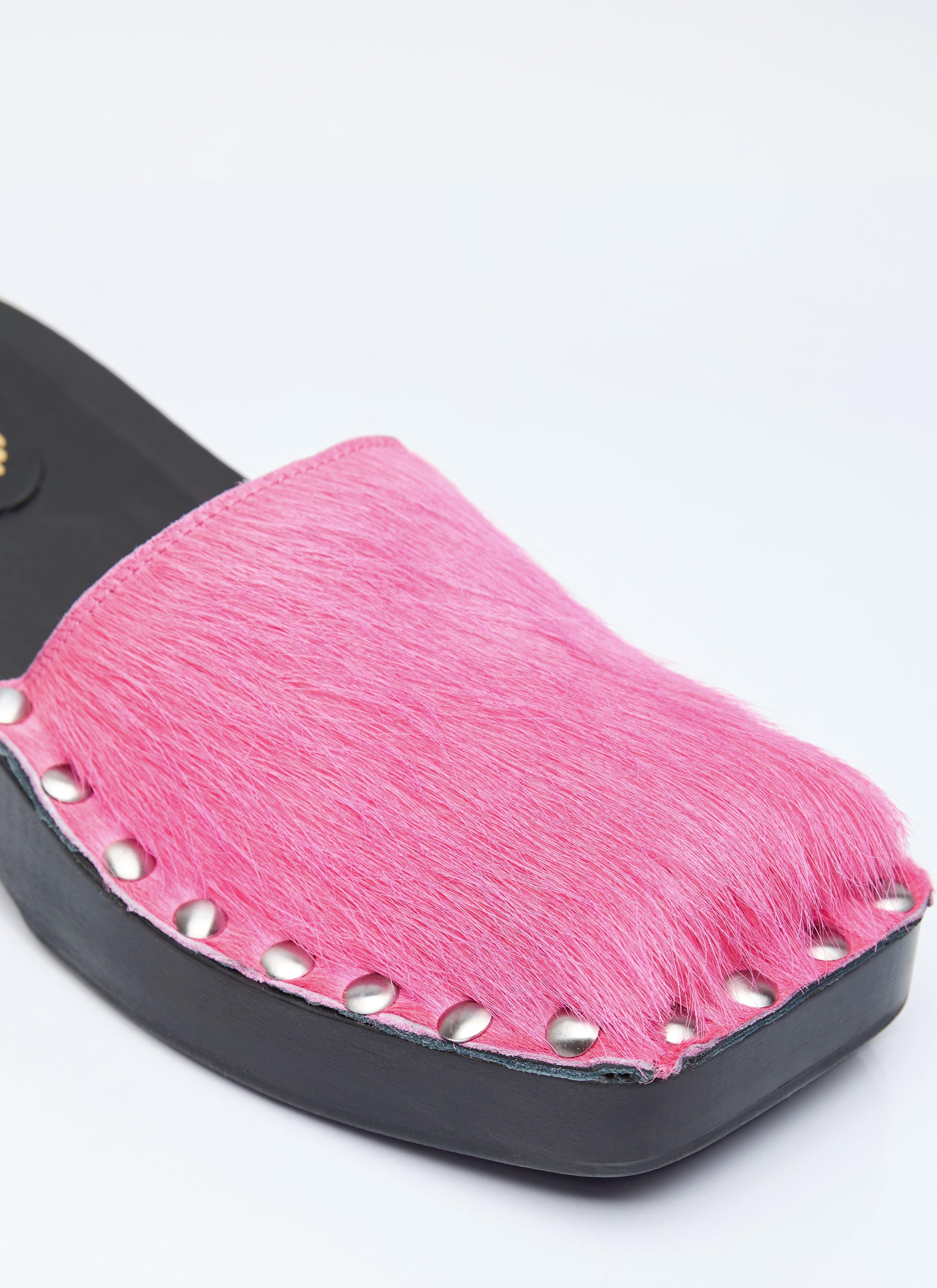 Acne Studios Women Hairy Wood Clogs DestGlow