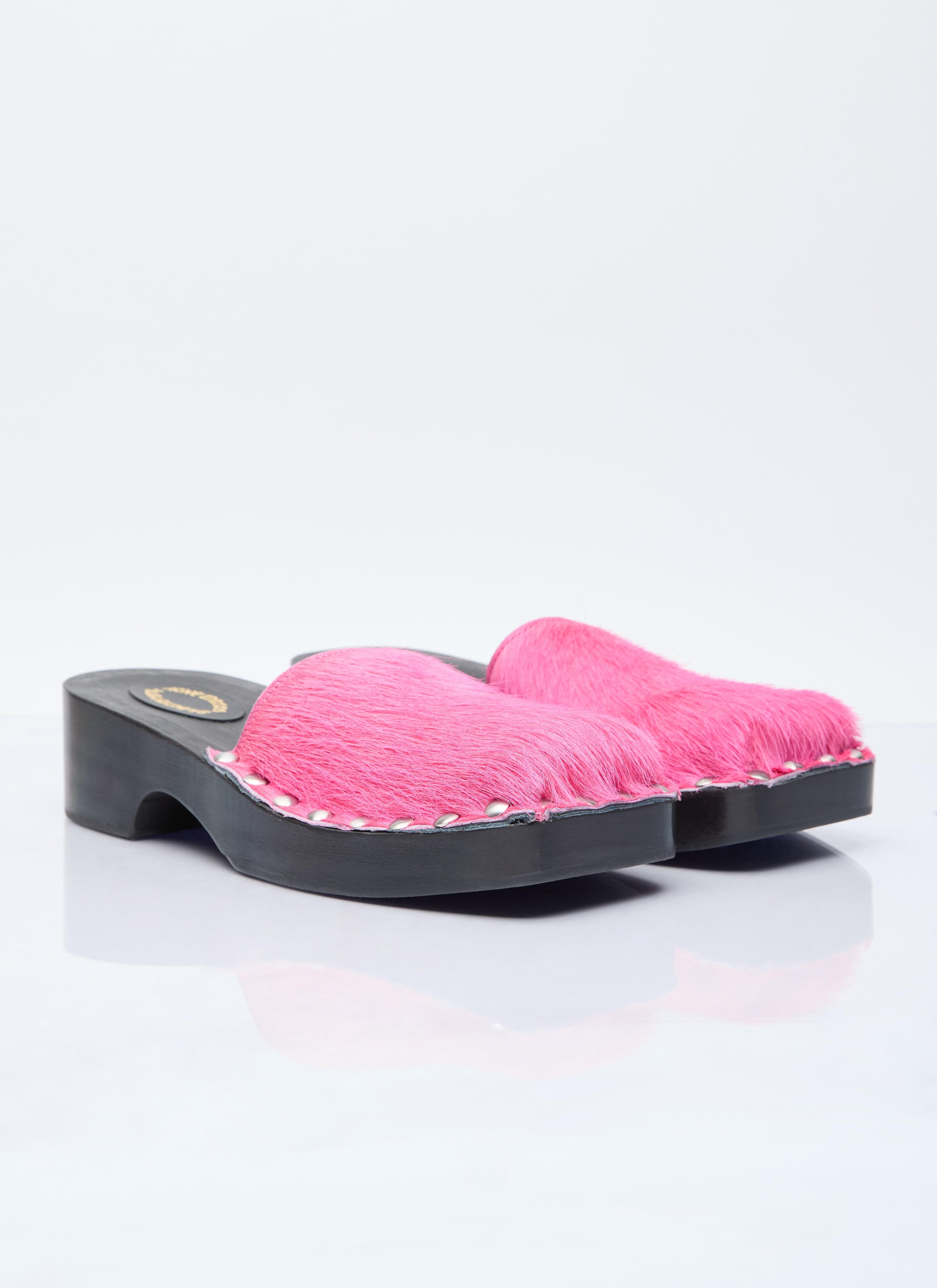 Acne Studios Women Hairy Wood Clogs DestGlow