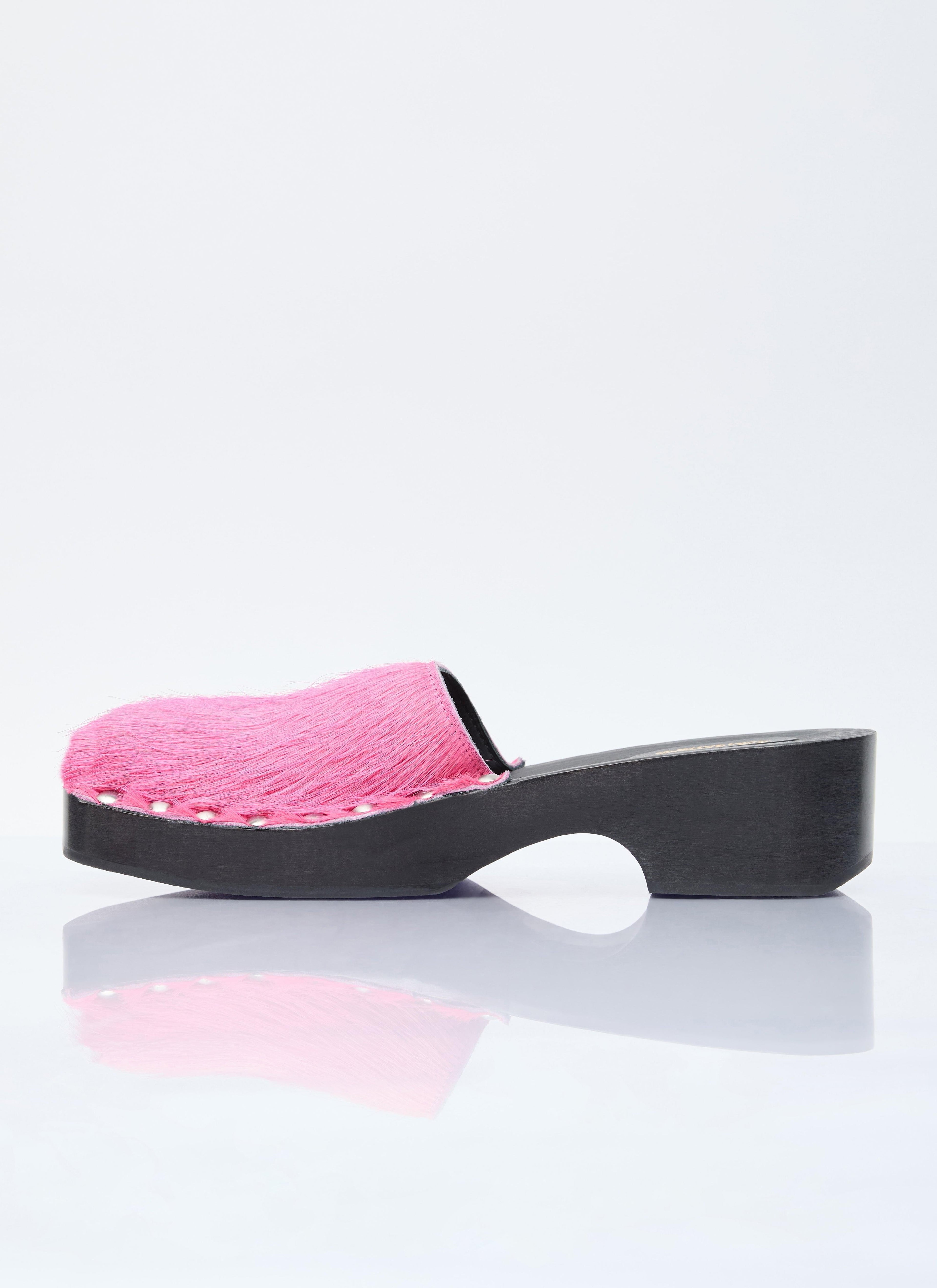 Acne Studios Women Hairy Wood Clogs DestGlow