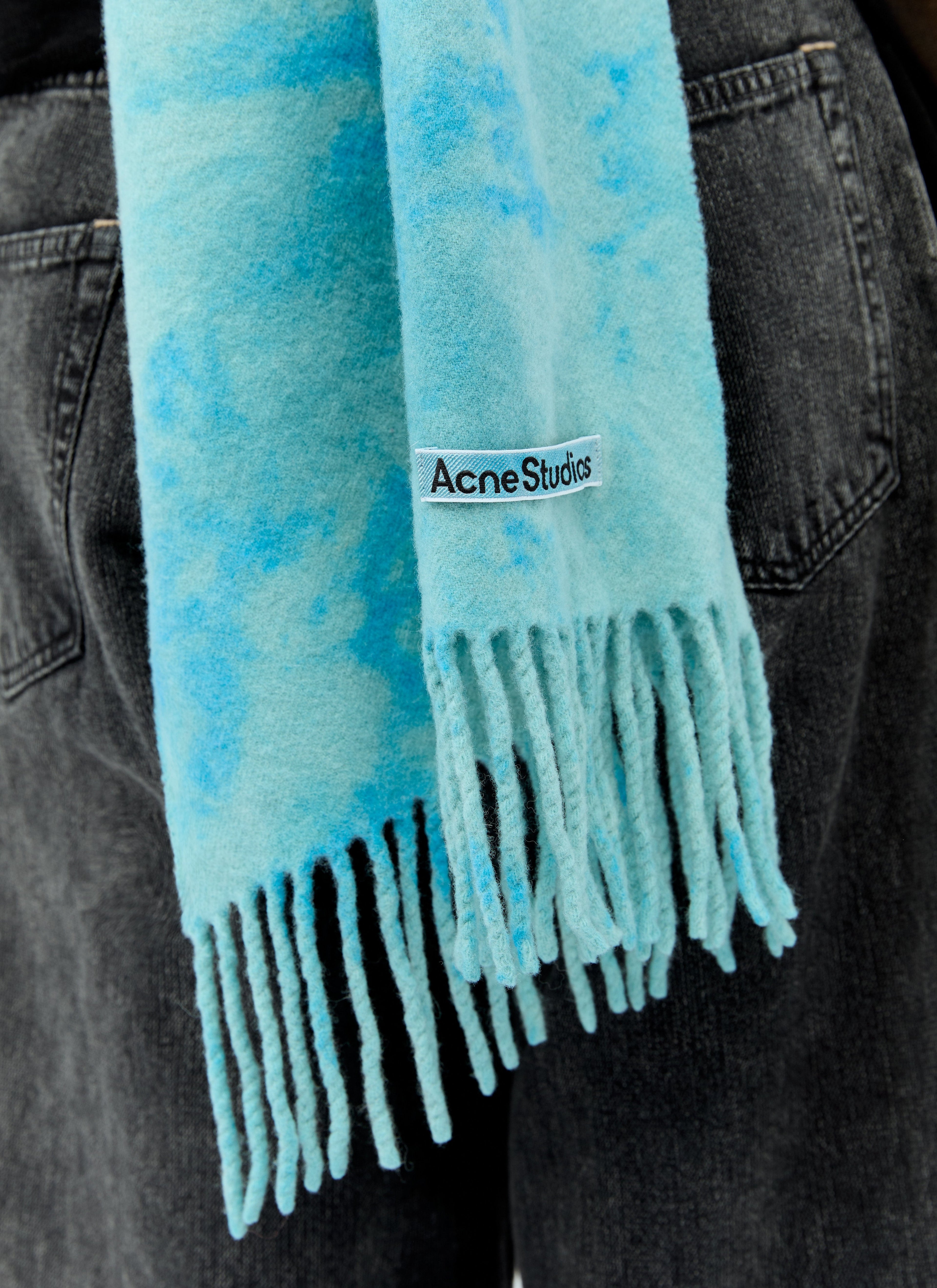 Acne Studios Women Narrow Tie-Dye Wool Scarf by Luosophy