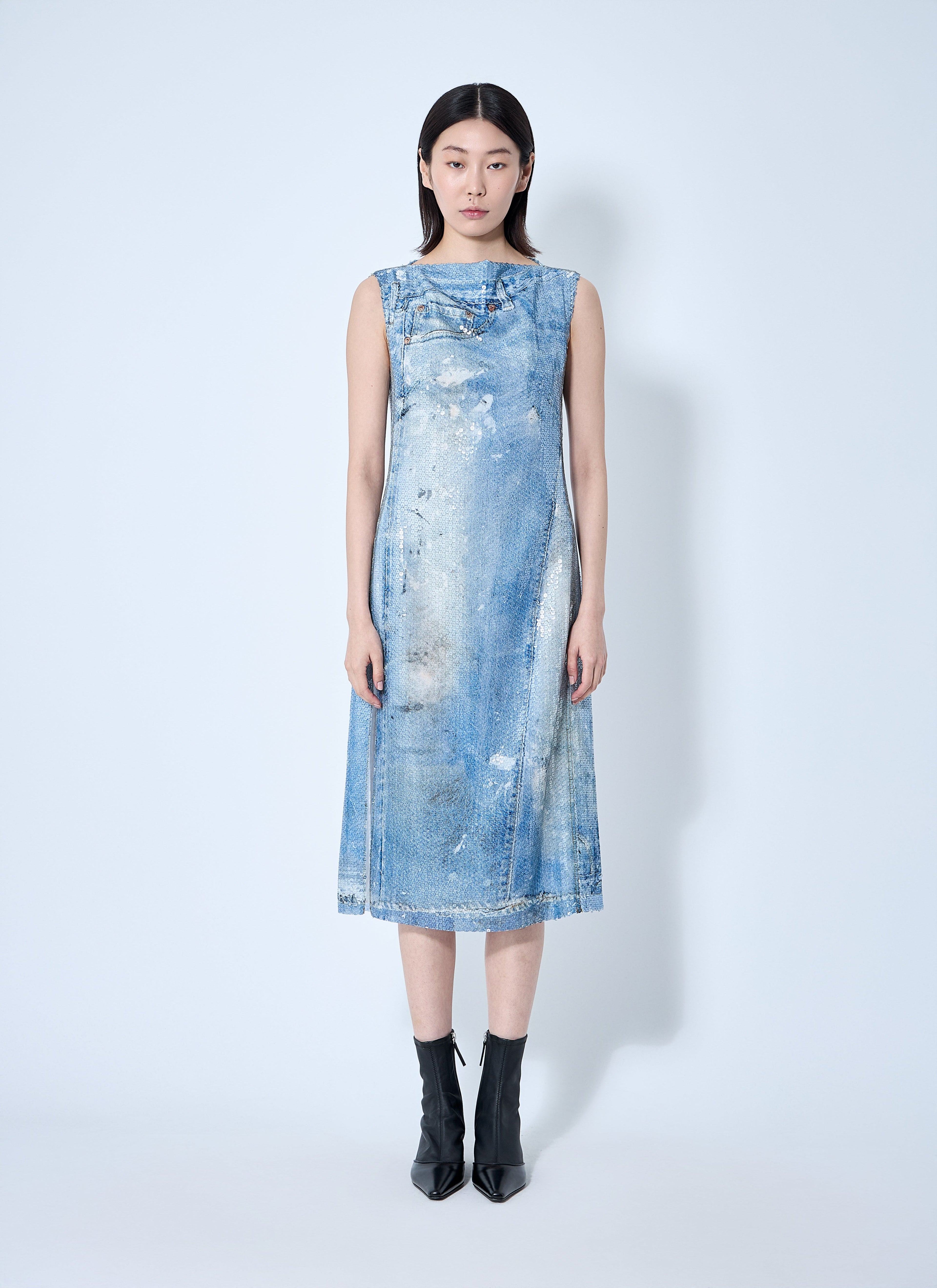 Acne Studios Women Printed Sequin Midi Dress by Luosophy