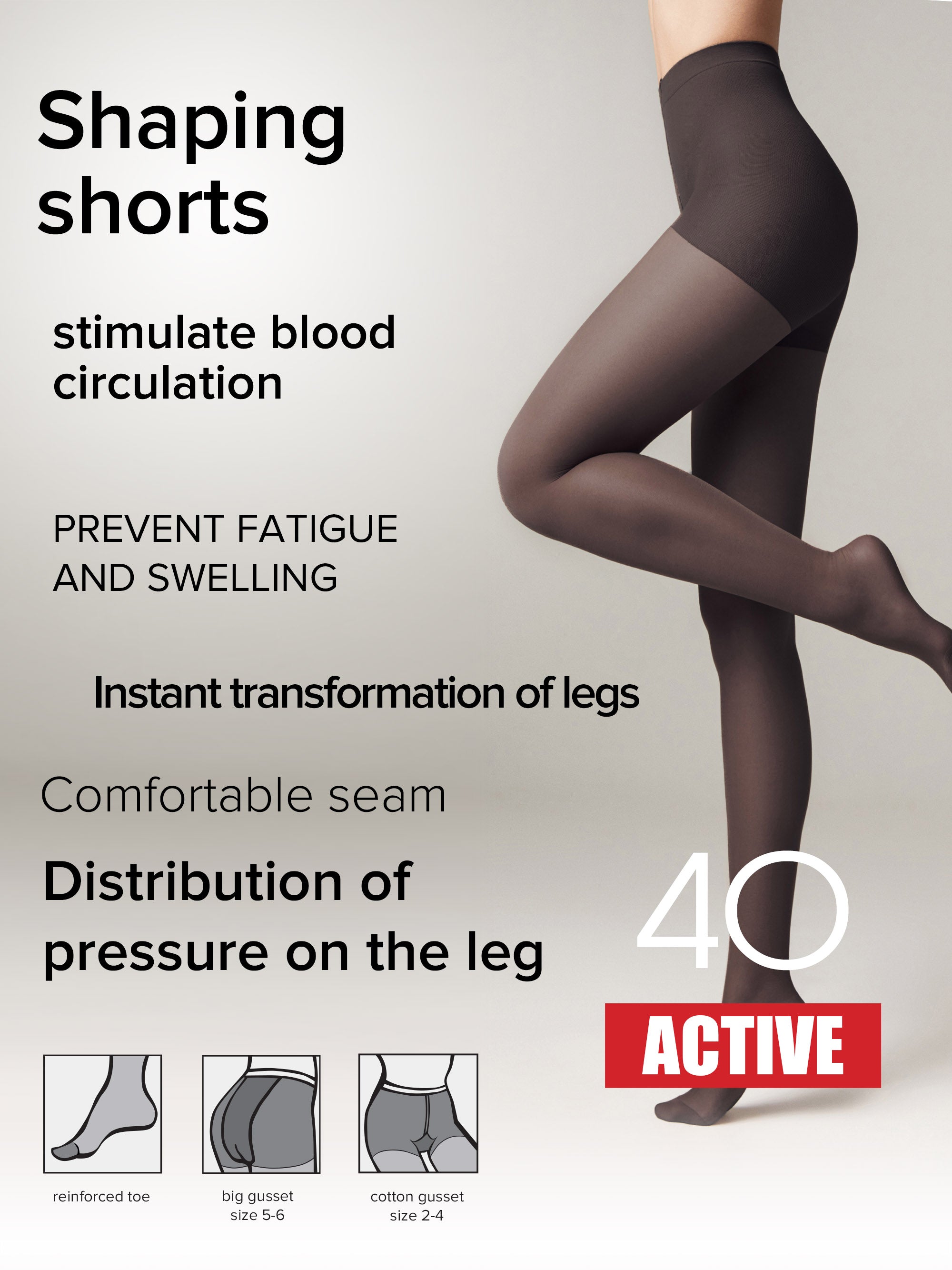 Tights Conte Active 40 Den - Support & Compression