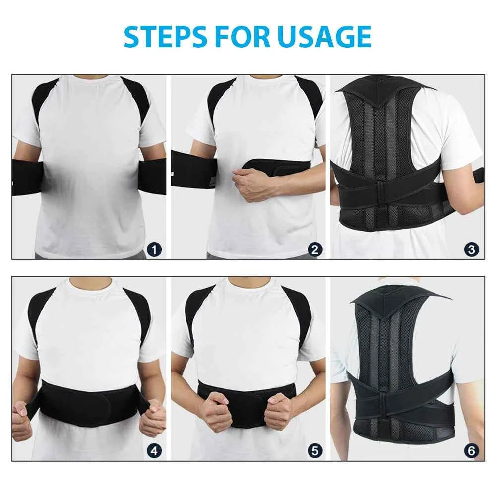 PostureMax™ Adjustable Support Brace – Spine Alignment & Comfort