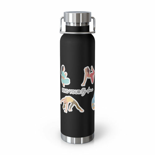 Yoga Poses Find Your Balance Insulated Bottle - 22oz Stainless Steel Vacuum Flask