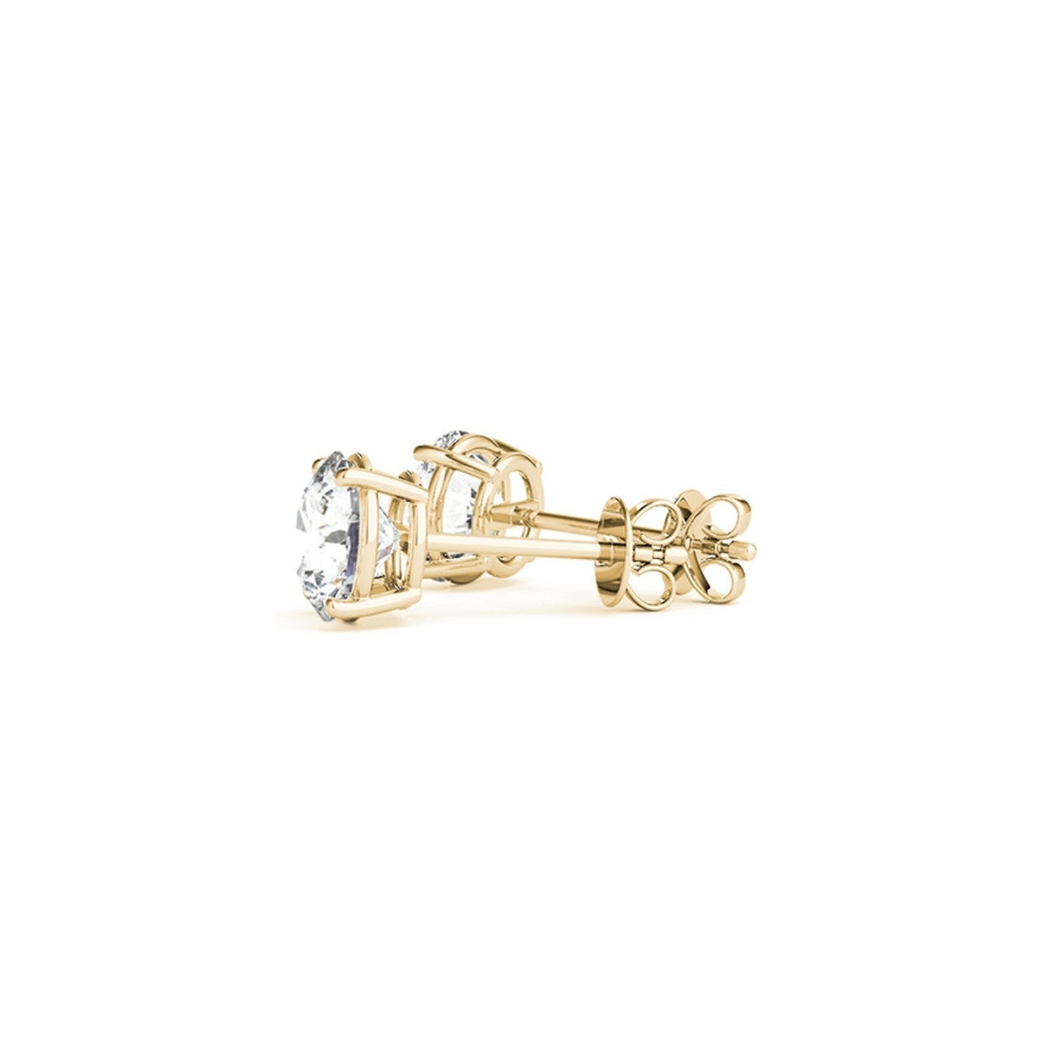 3 cttw Certified IGI Lab Grown Round Diamond Stud Earrings 14k Yellow Gold (G/VS2) DestGlow