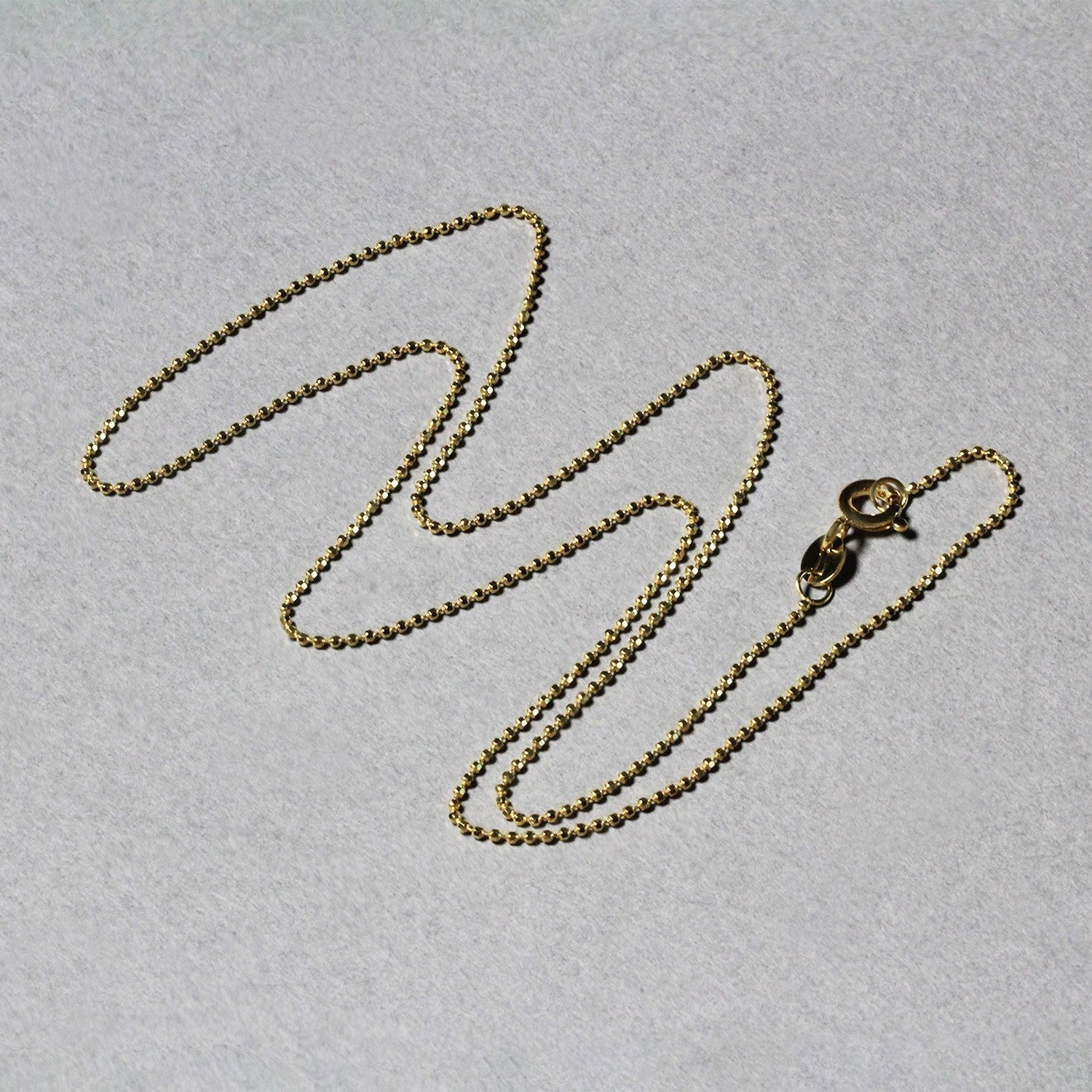 14k Yellow Gold Diamond-Cut Bead Chain 1.0mm by Bids.com