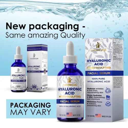 Pure Hyaluronic Acid Serum for Face (2 Oz) Serum for Skin and Lips