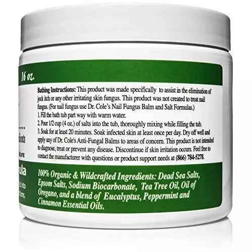 11 - Dr. Cole’s Organic Anti-fungal Skin Soaking Salts by COLEHERBALS LLC