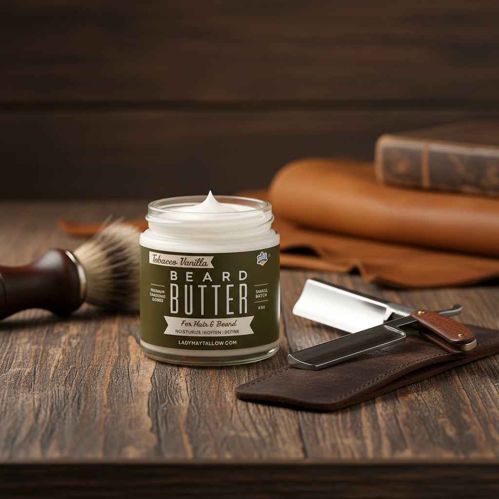Tallow Man Tobacco Vanilla Beard + Body Butter | Men&