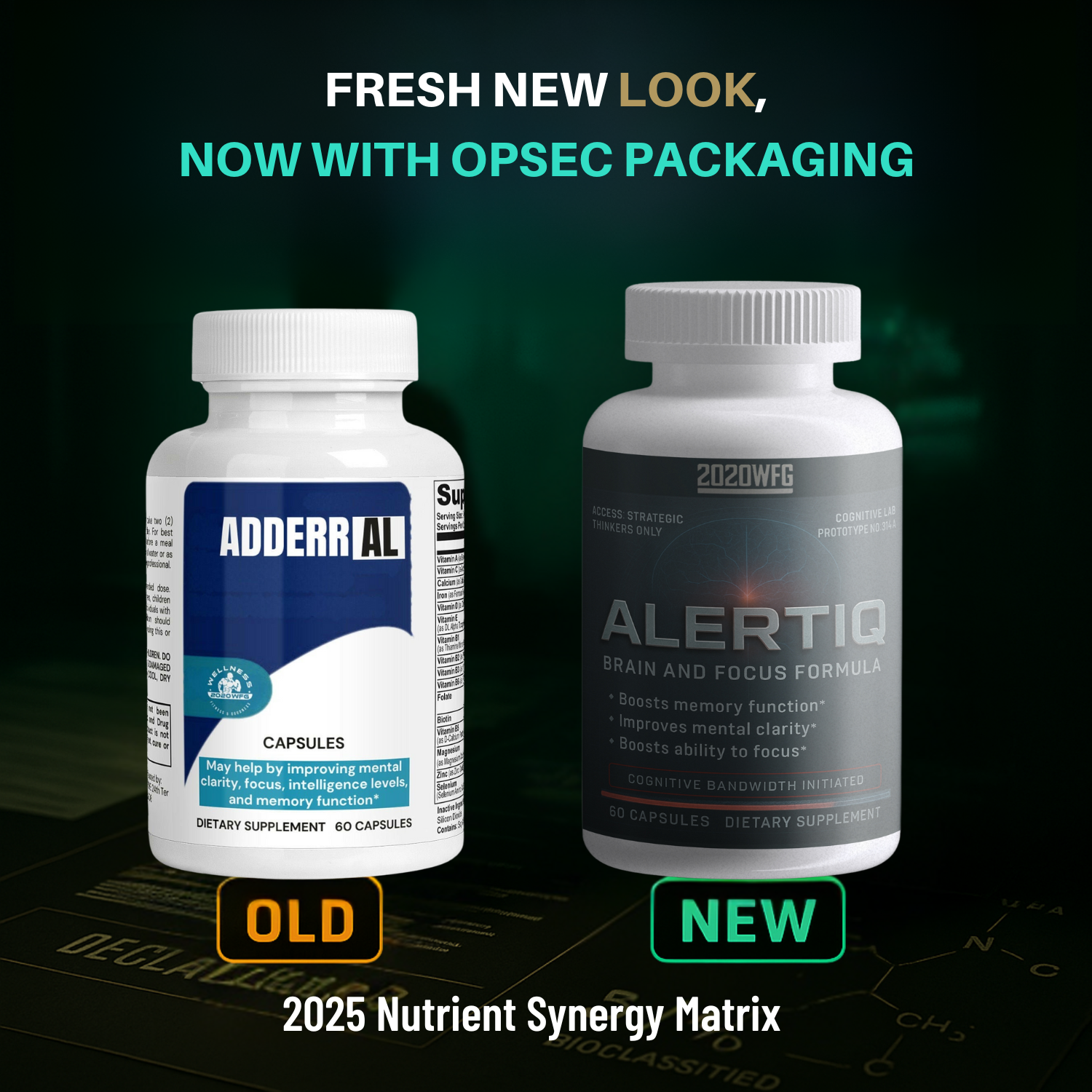 ALERTIQ: Cognitive Support | 60 Capsules – Focus Complex with L-Theanine, Bacopa & Natural Energy by 2020WFG