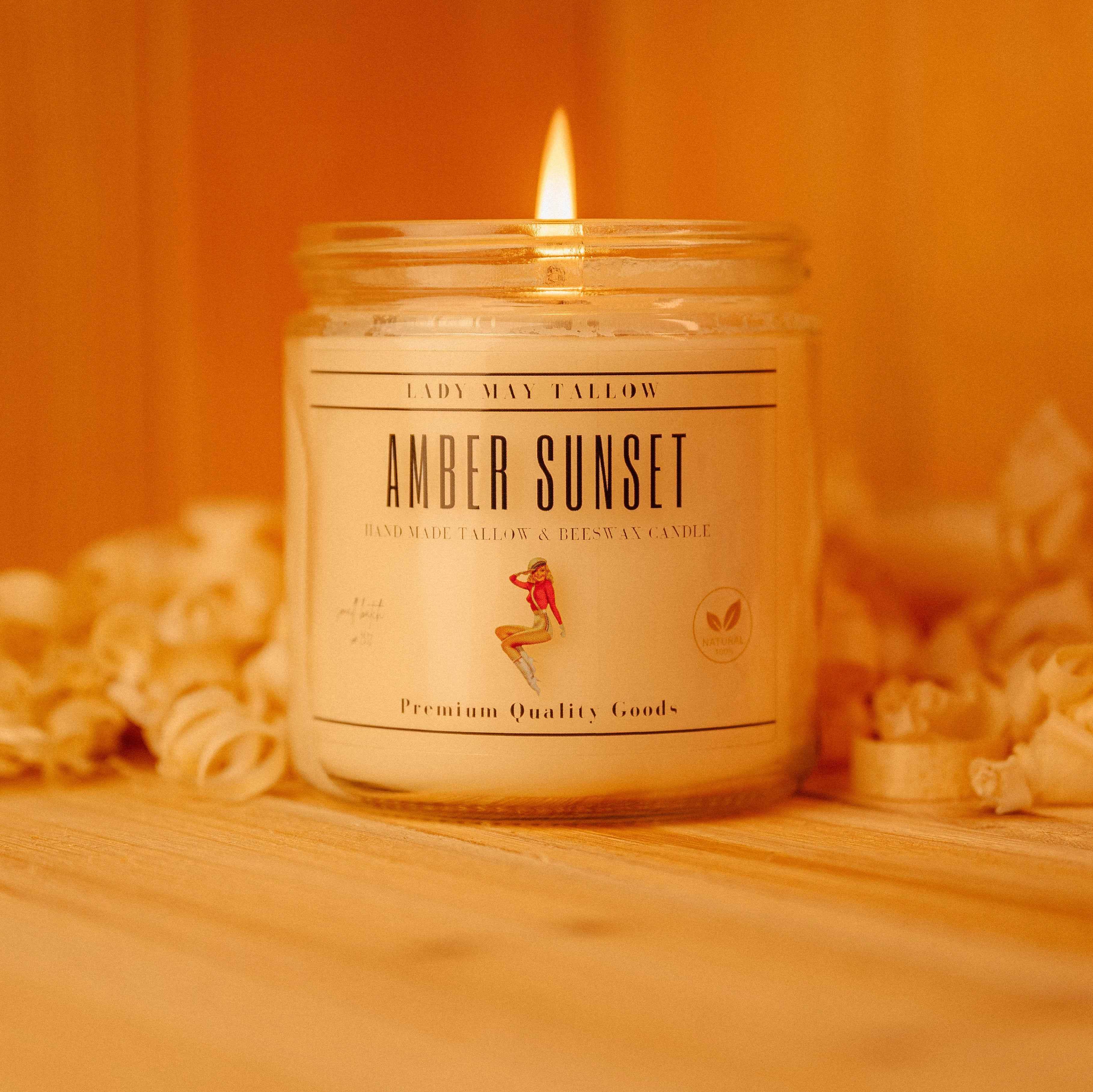 Seasonal Tallow & Beeswax Candle 16oz | Non Toxic Grass-Fed All-Natural Clean Burning