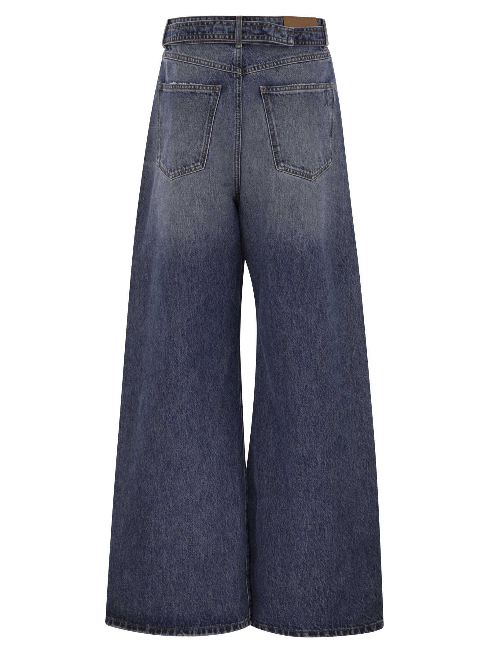 Sportmax Women Procida - Low-Waisted Oversize Denim Trousers by Luosophy