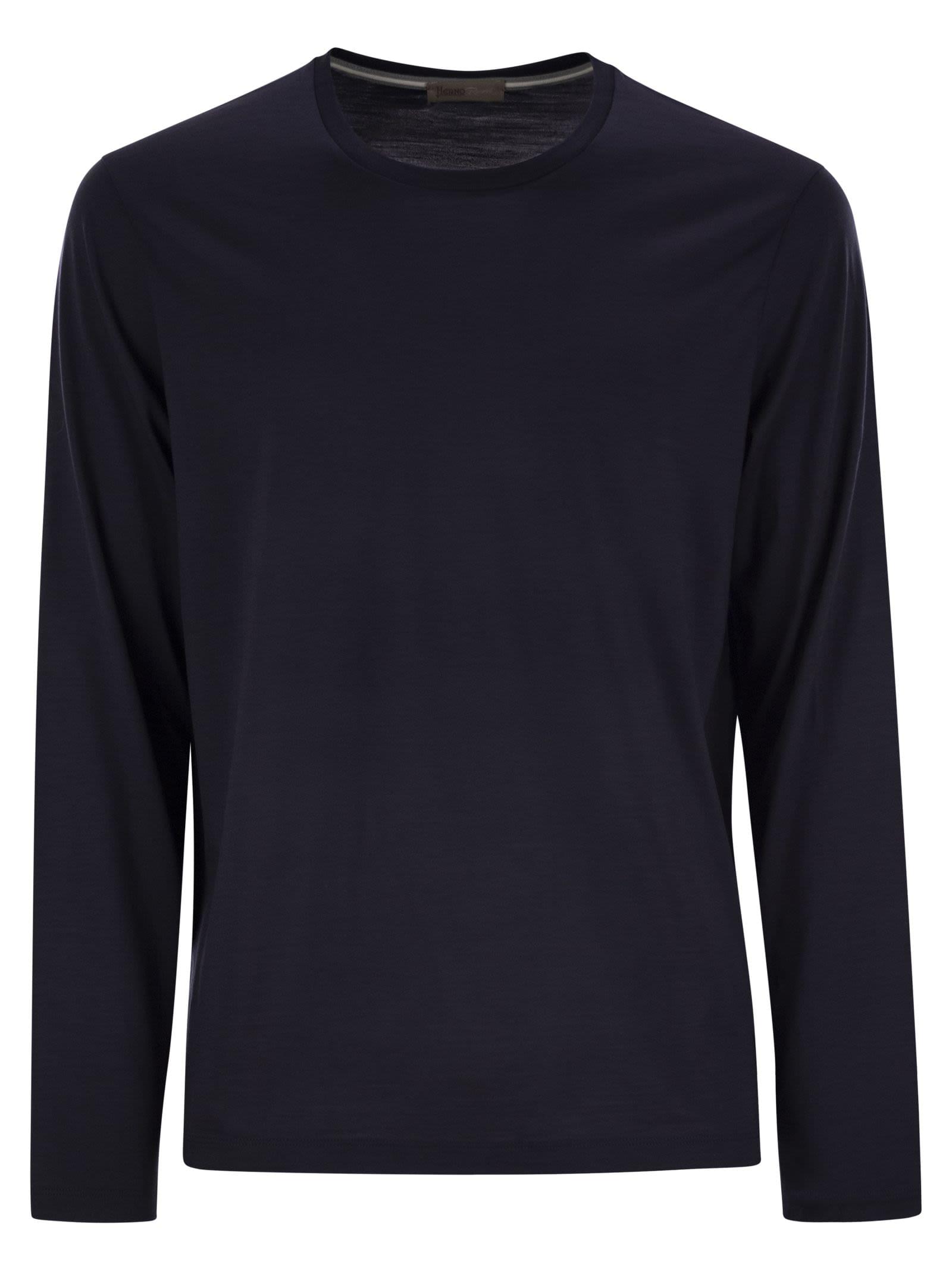 Herno Men Wool Jersey T-Shirt