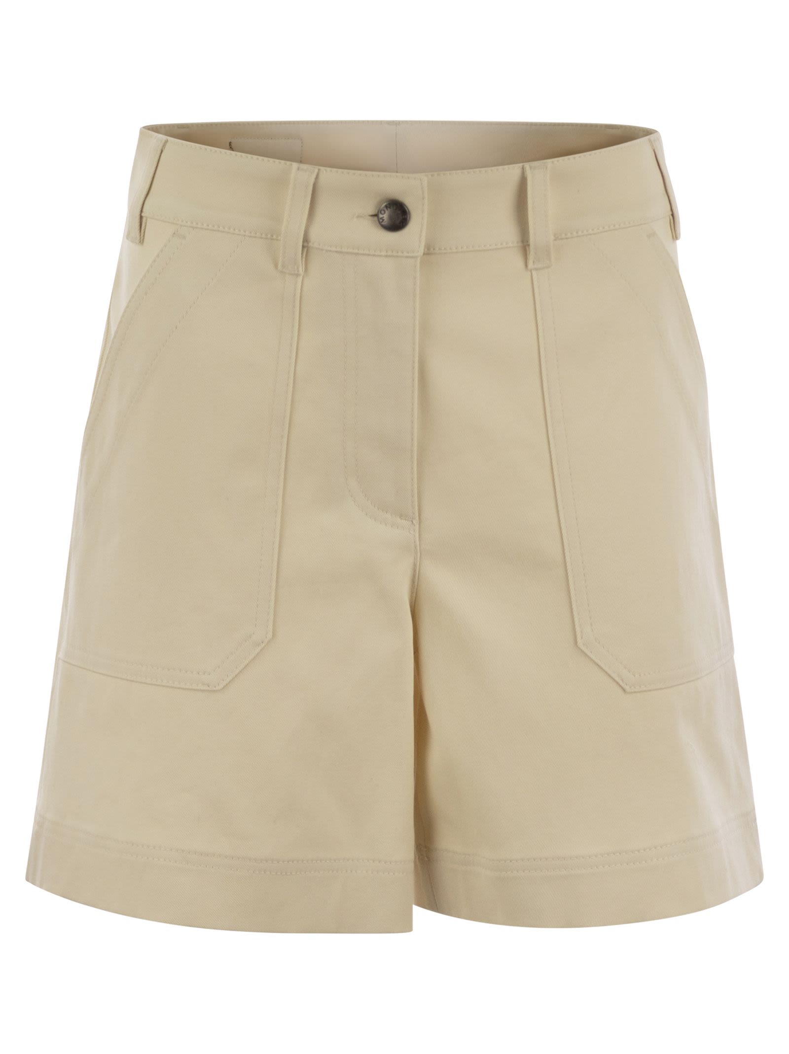 Moncler Women Cotton Gabardine Shorts by Luosophy