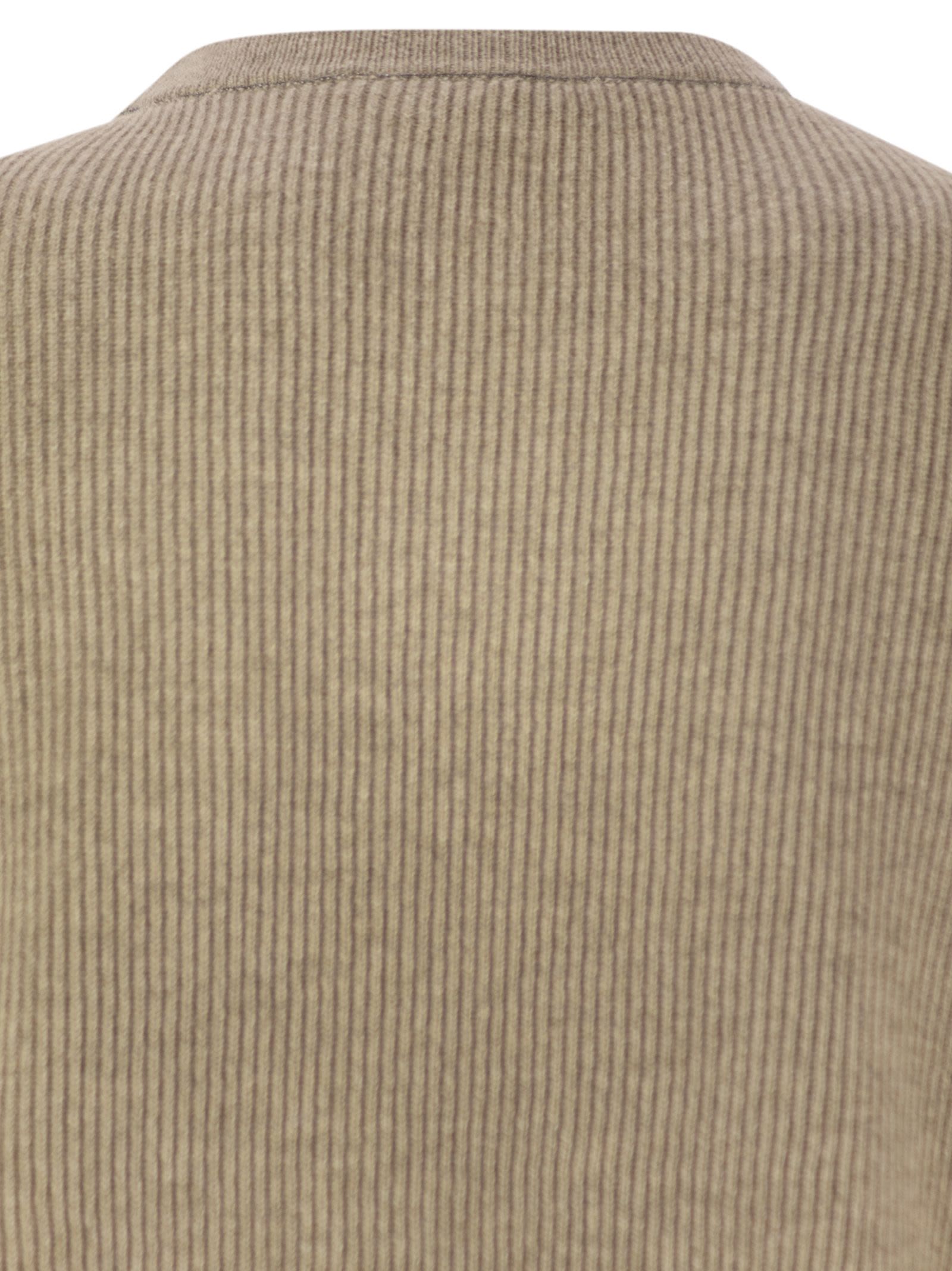Brunello Cucinelli Women English Rib Cashmere Sweater With Monile by Luosophy