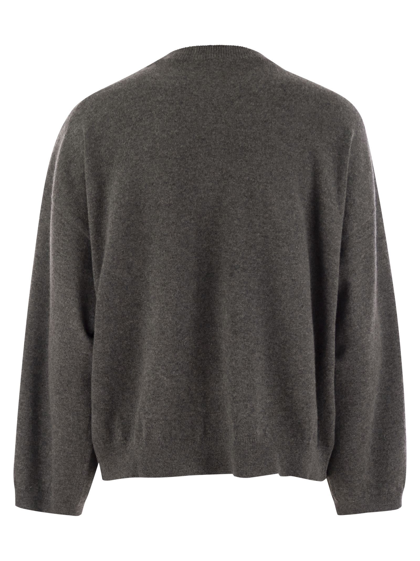 Brunello Cucinelli Women Cashmere Sweater With Breast Pocket And Necklace DestGlow