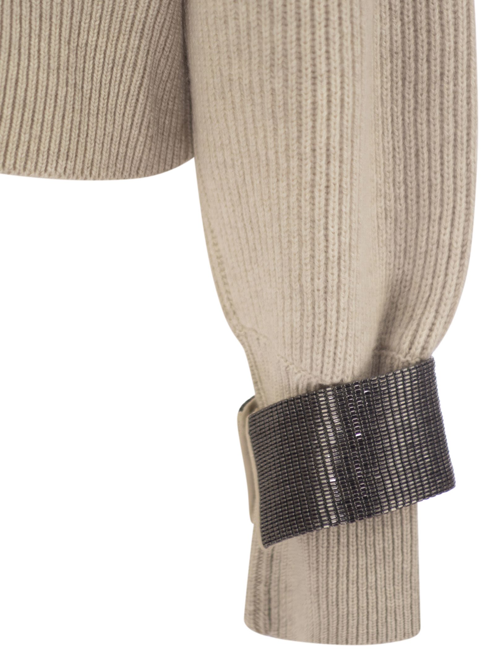 Brunello Cucinelli Women Cashmere Sweater With Shiny Detail by Luosophy