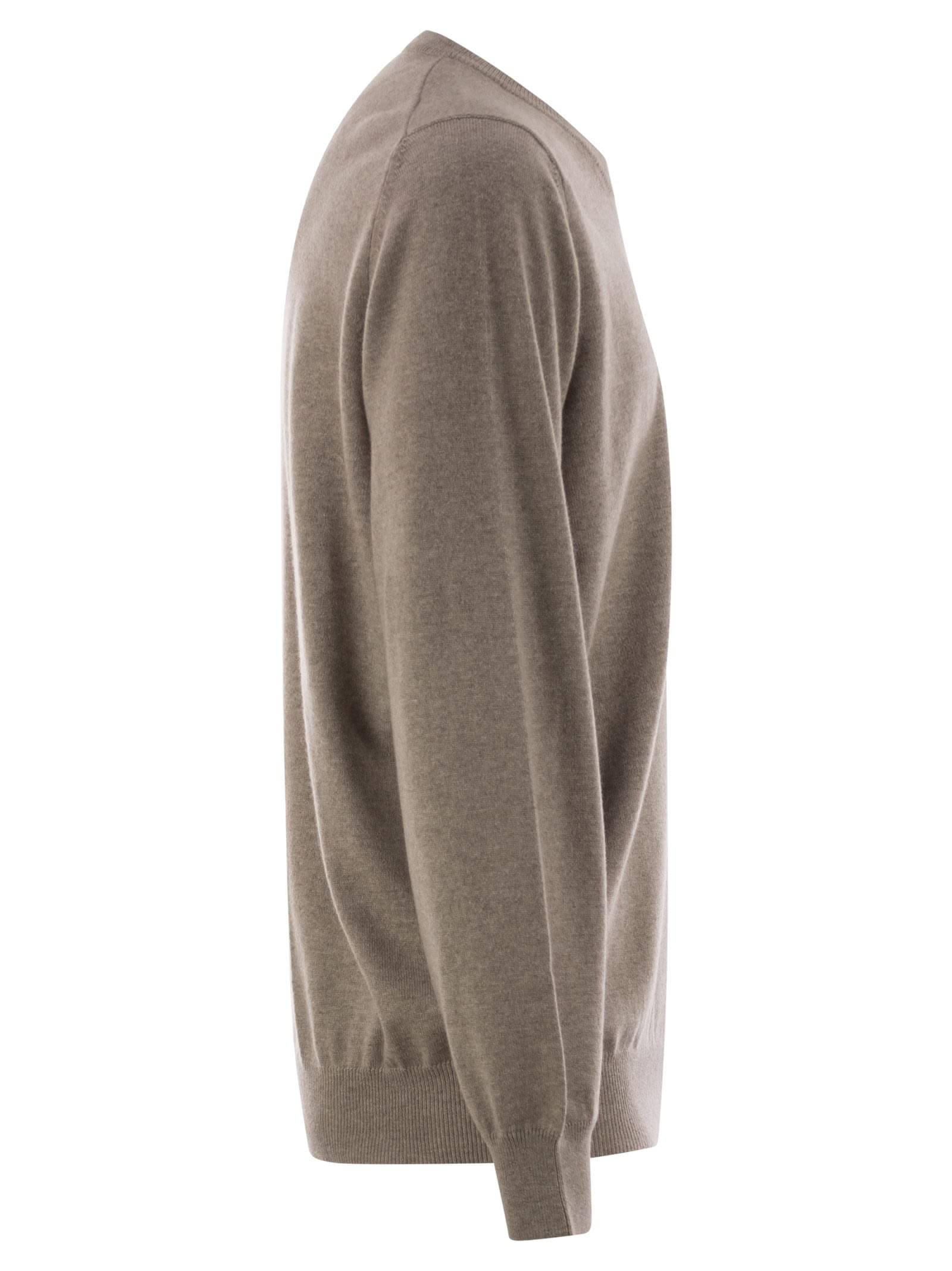 Brunello cucinelli men pure cashmere crew-neck sweater