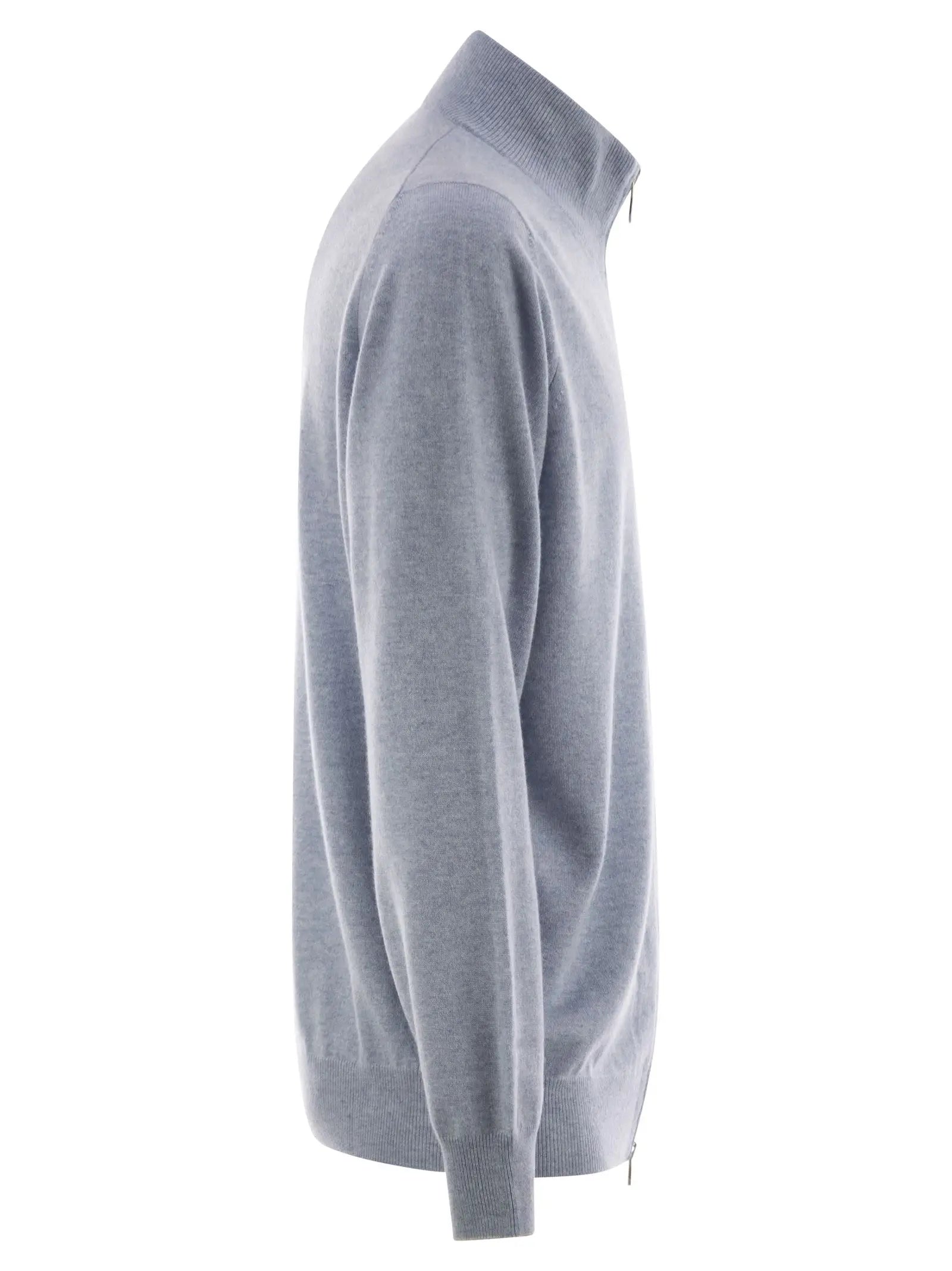 Brunello Cucinelli Men High-Necked Cashmere Cardigan With Zip