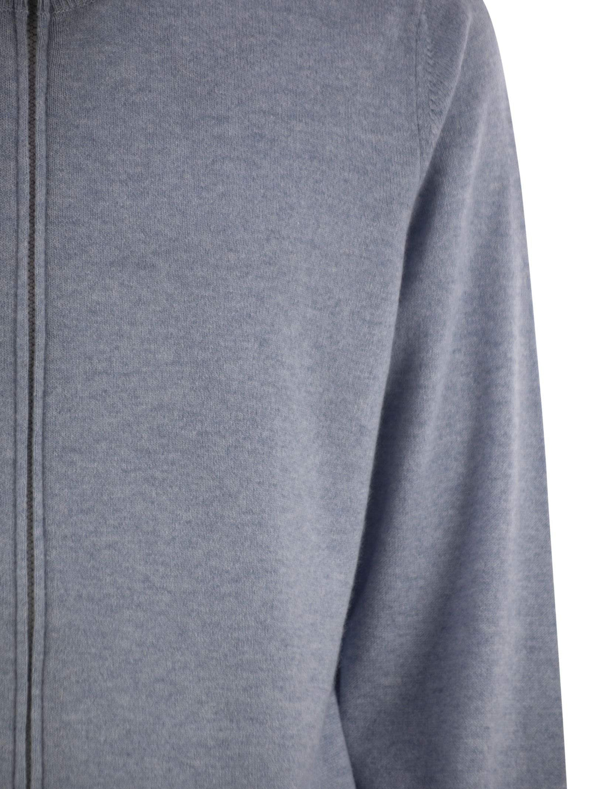 Brunello Cucinelli Men High-Necked Cashmere Cardigan With Zip