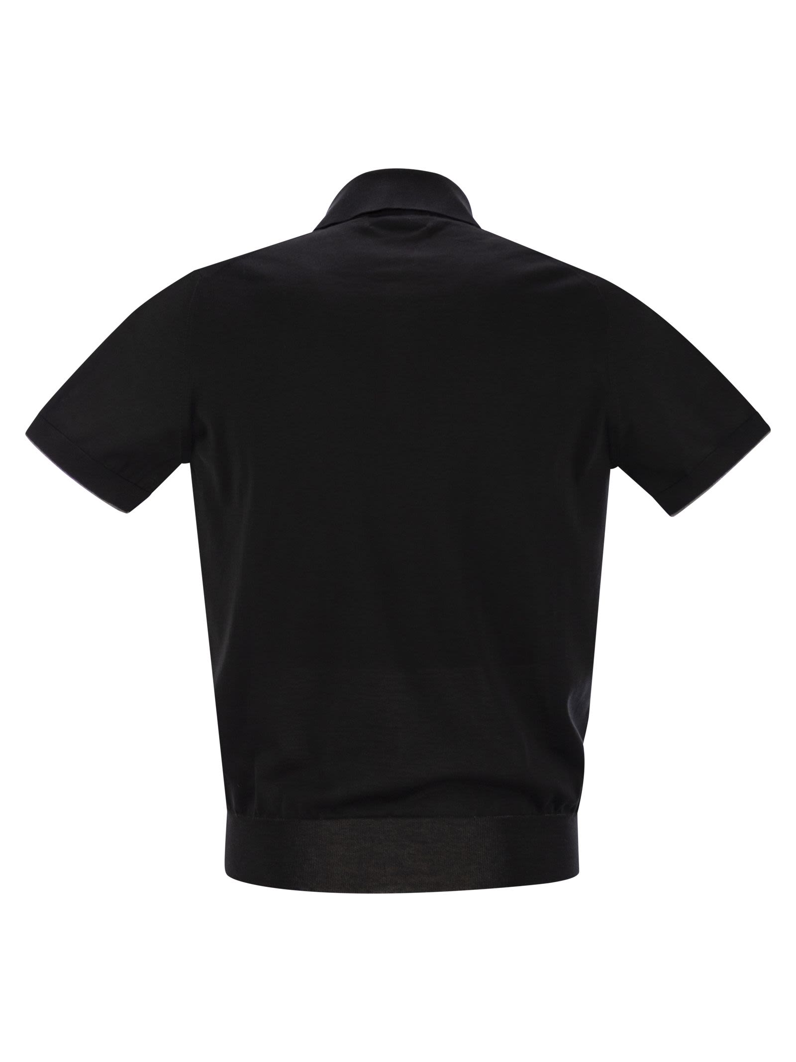 Brunello Cucinelli Men Lightweight Cotton Knit Polo Shirt DestGlow