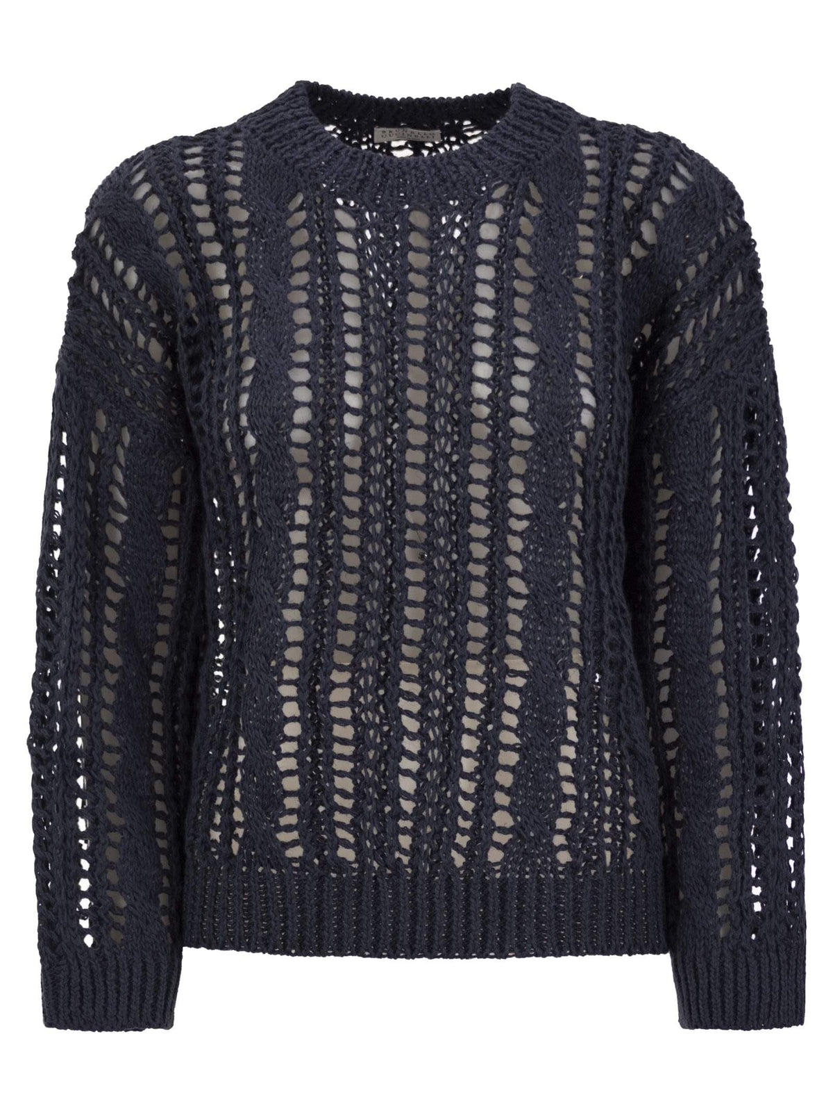 Brunello Cucinelli Women Cable & Mesh Jute And Cotton Jersey
