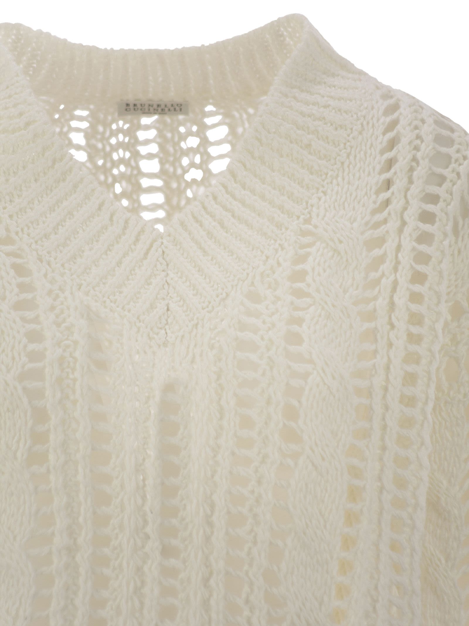 Brunello Cucinelli Women Cable & Mesh Jute And Cotton Jersey by Luosophy